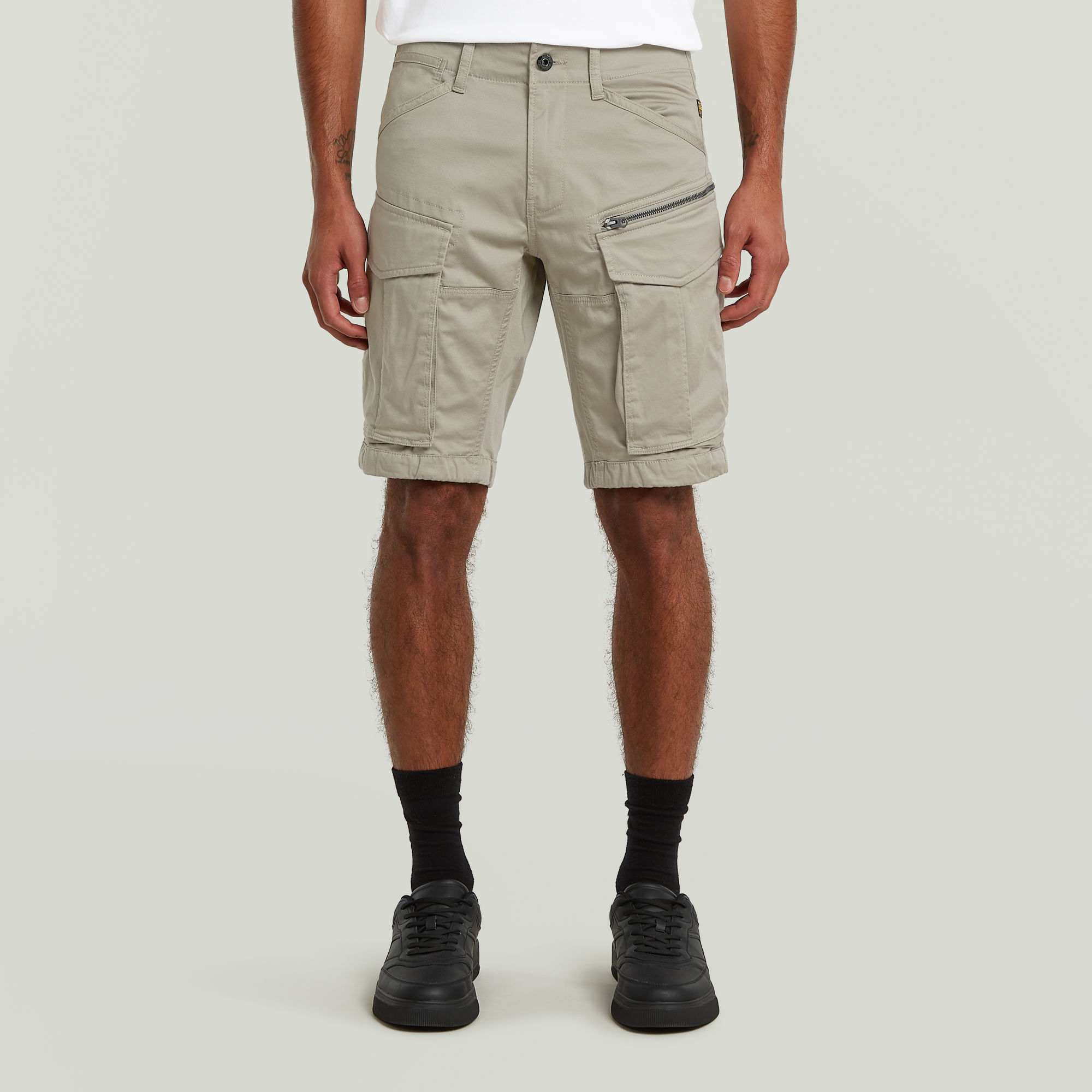 Rovic Zip Regular Shorts - Beige - Herren