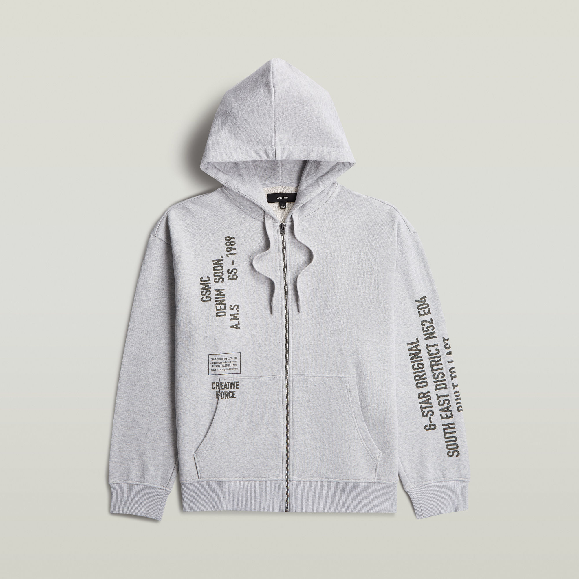 Thumbnail - Stencil Relaxed Hoodie Zip Sweatshirt - Mehrfarbig - Herren