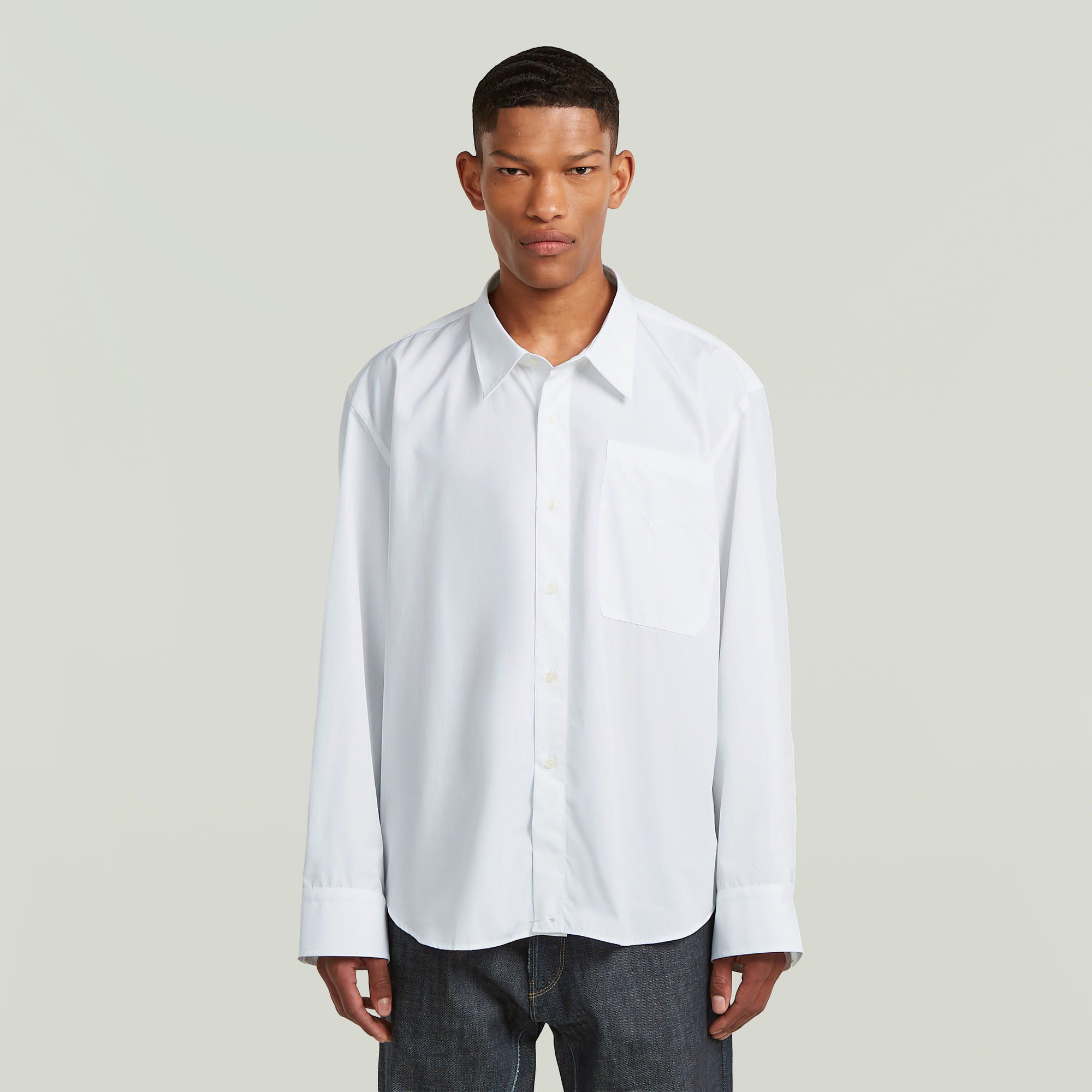 RR Oversized Hemd - Weiß - Herren