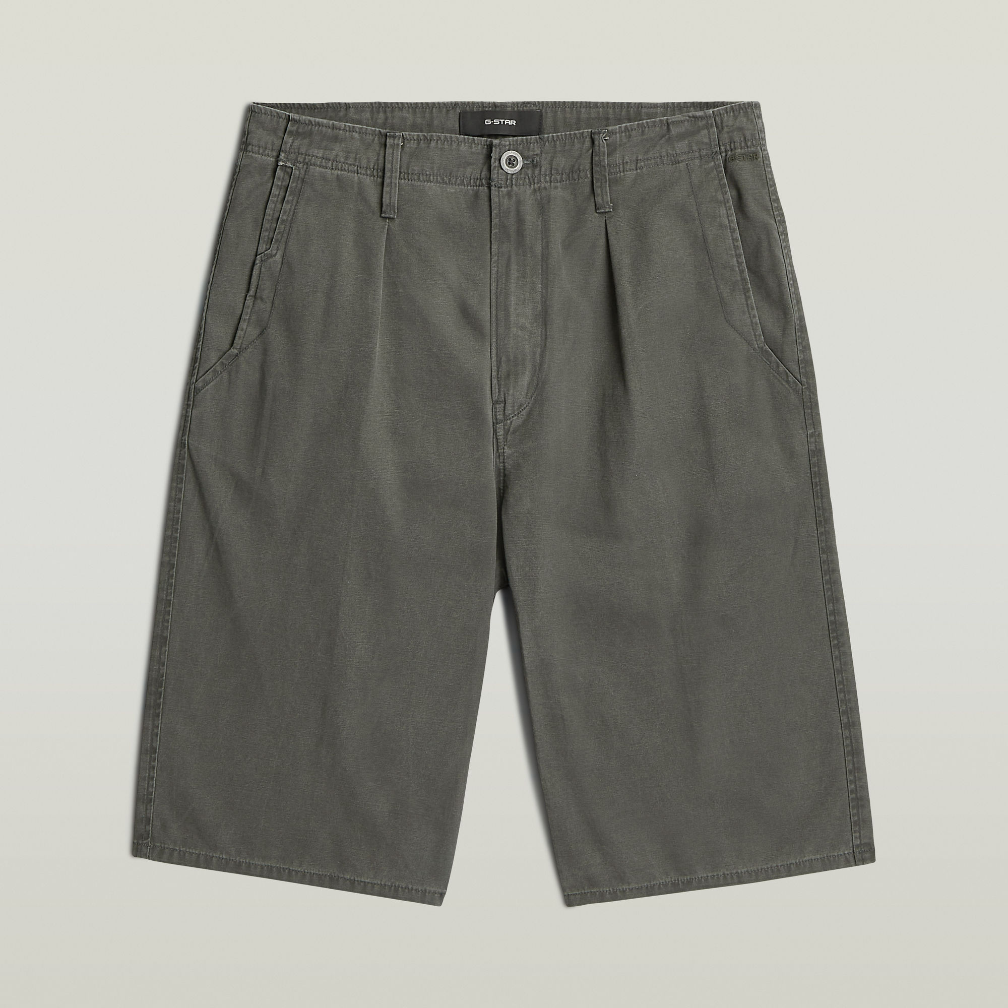 Thumbnail - Pleated Chino Shorts - Grau - Herren