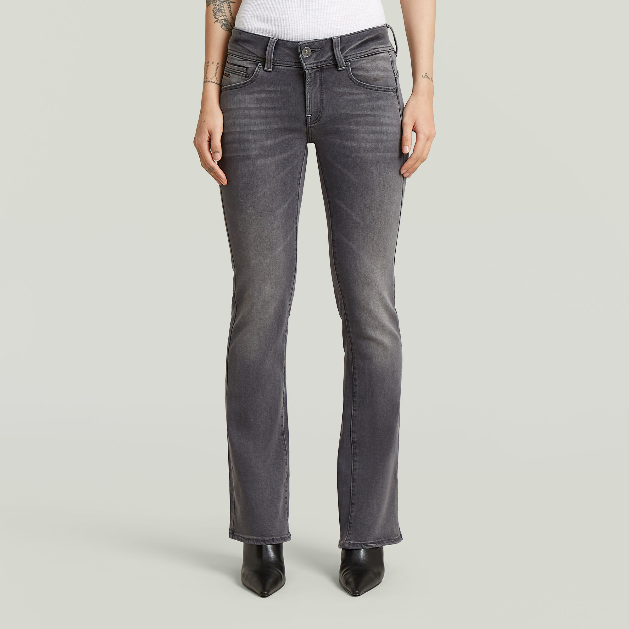 Midge Bootcut Jeans - Grau - Damen