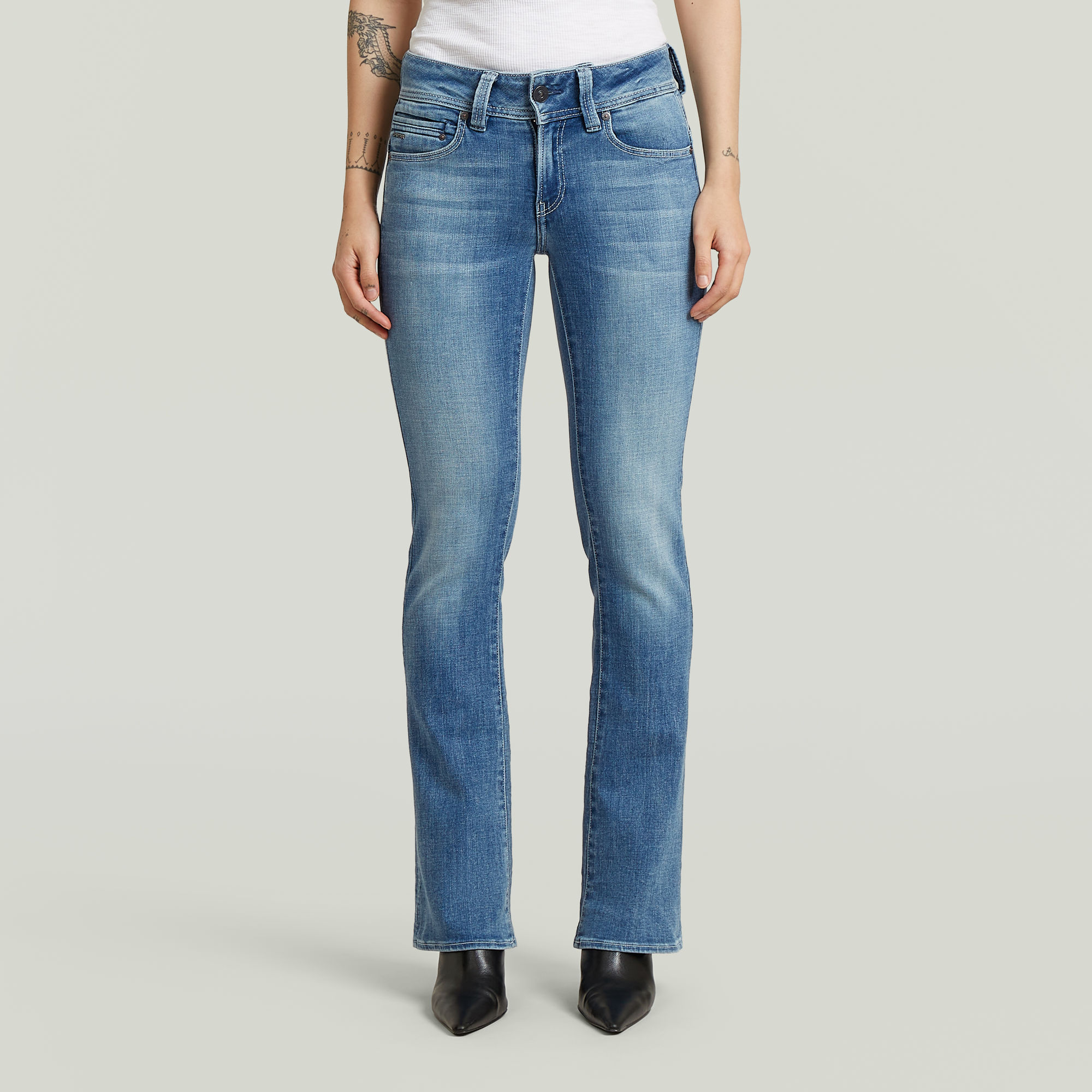 

Midge Bootcut Jeans - Mittelblau - Damen