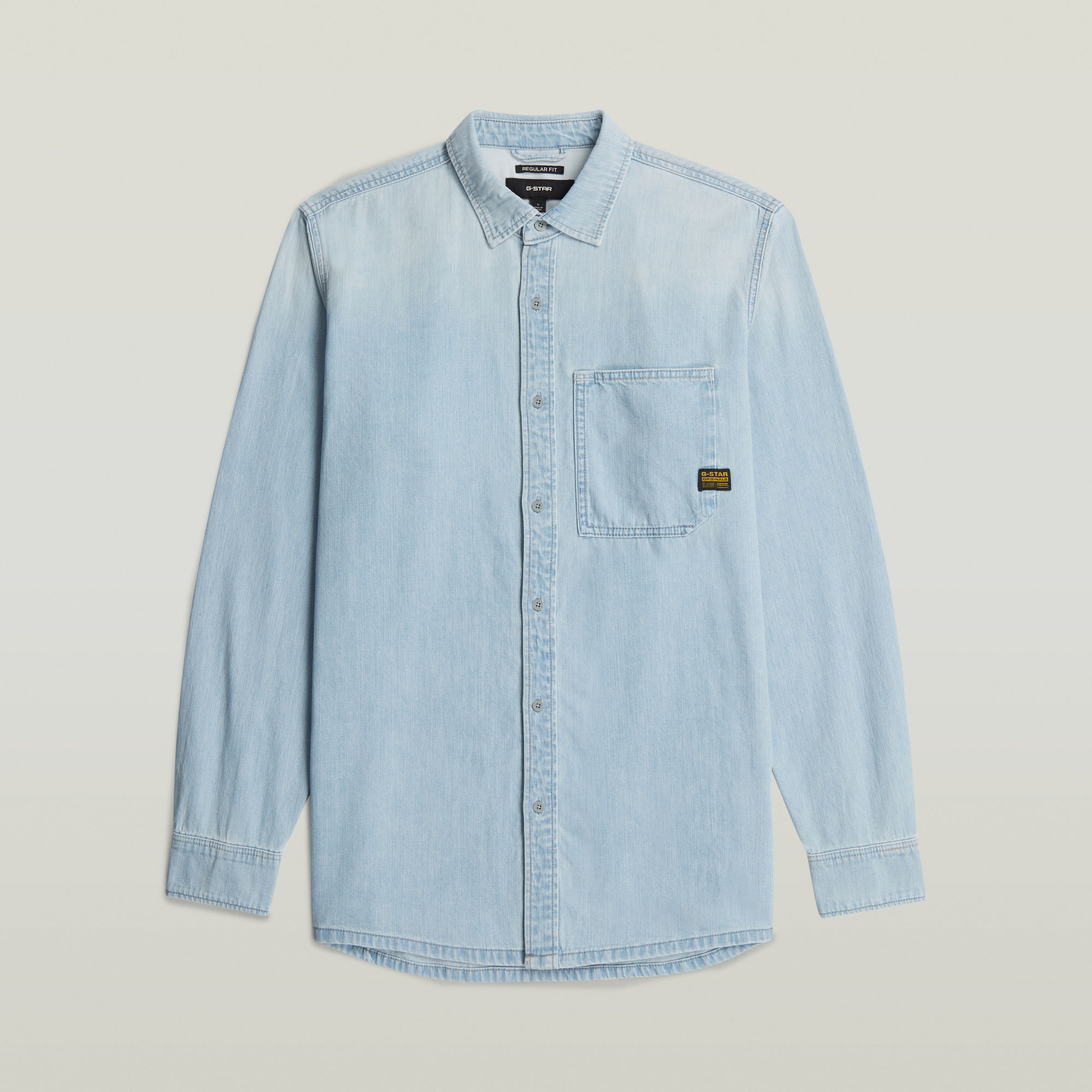 Thumbnail - Regular 1-Pocket Shirt - Hellblau - Herren