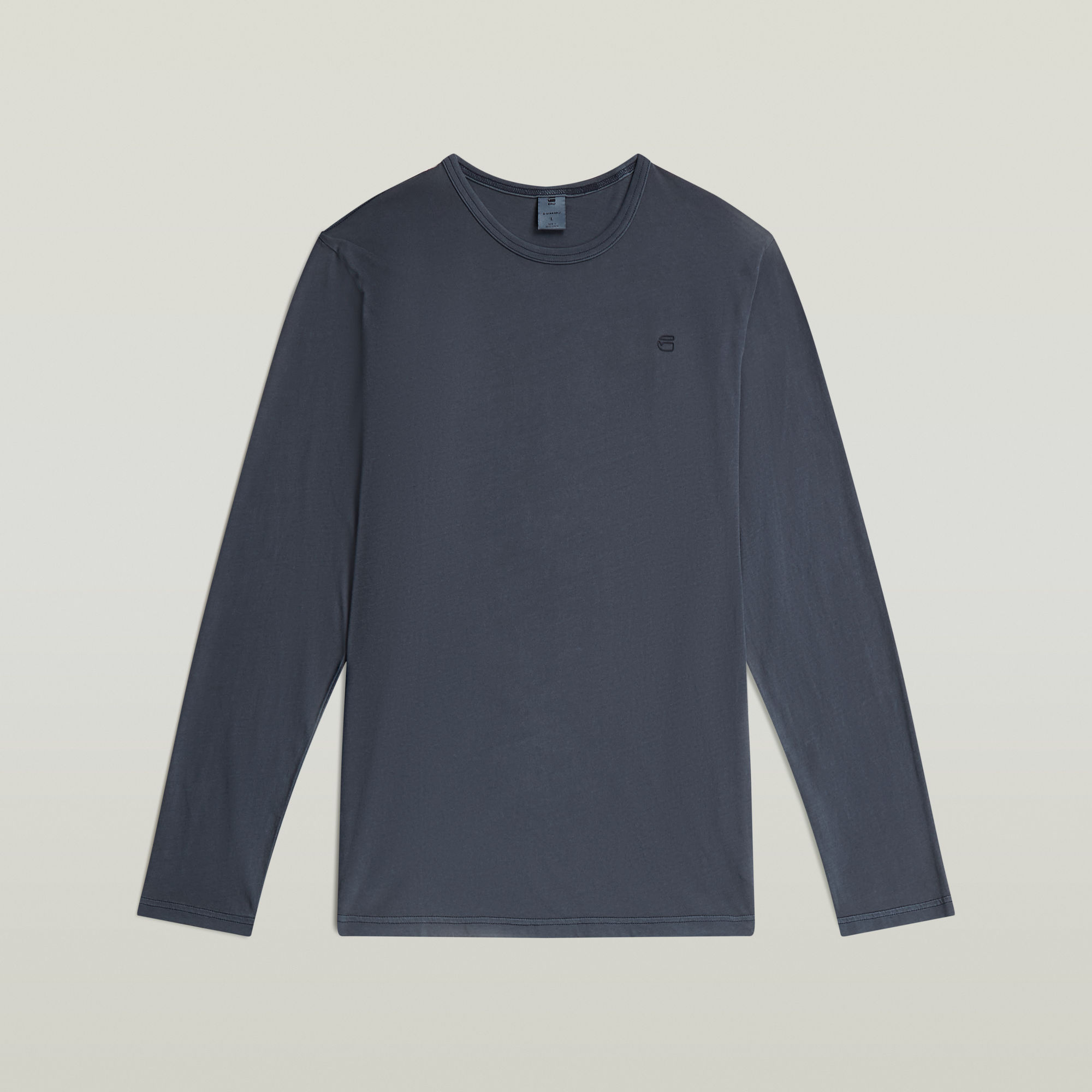 Thumbnail - Garment Dyed Chest Logo T-Shirt - Dunkelblau - Herren