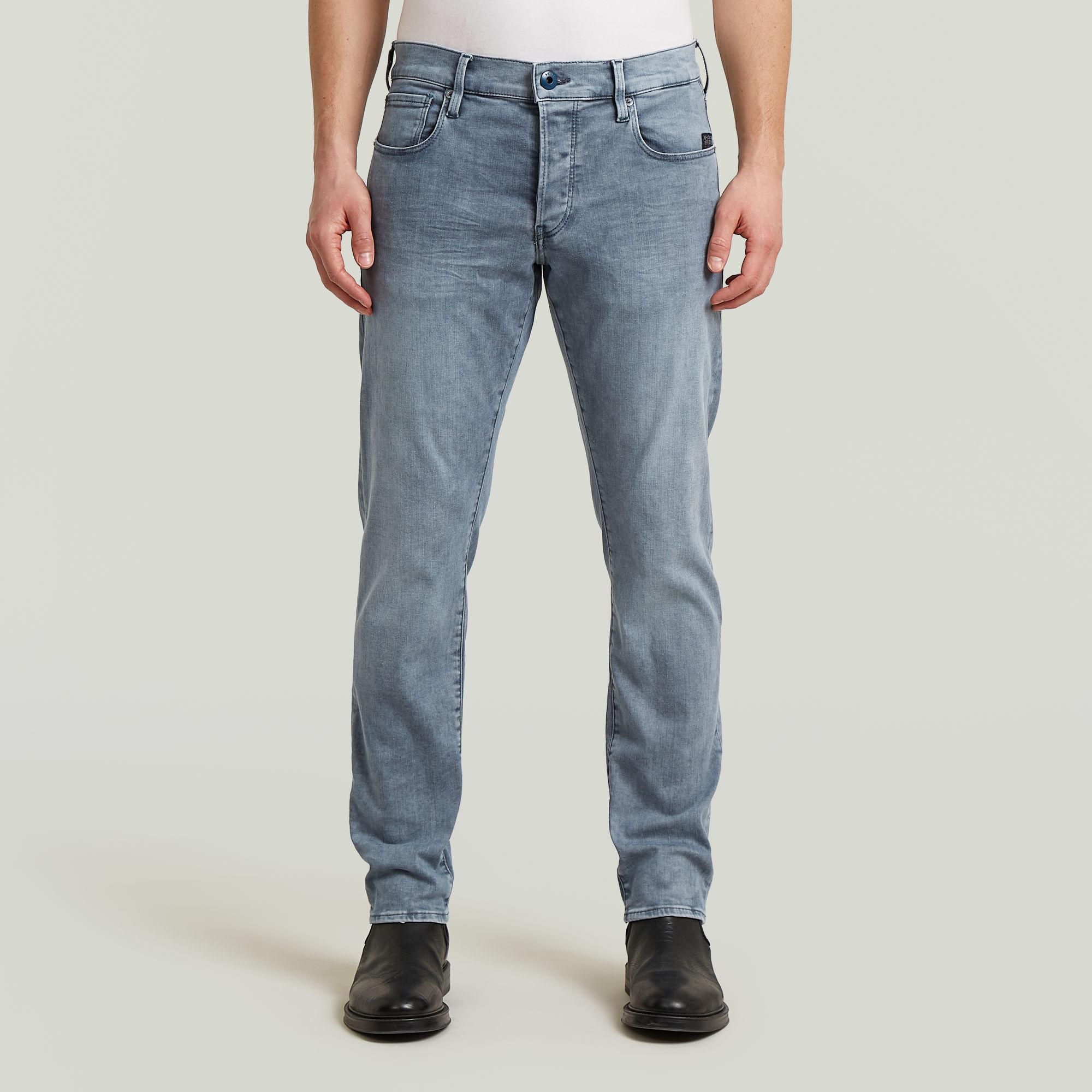 

3301 Regular Tapered Jeans - Grey - Men