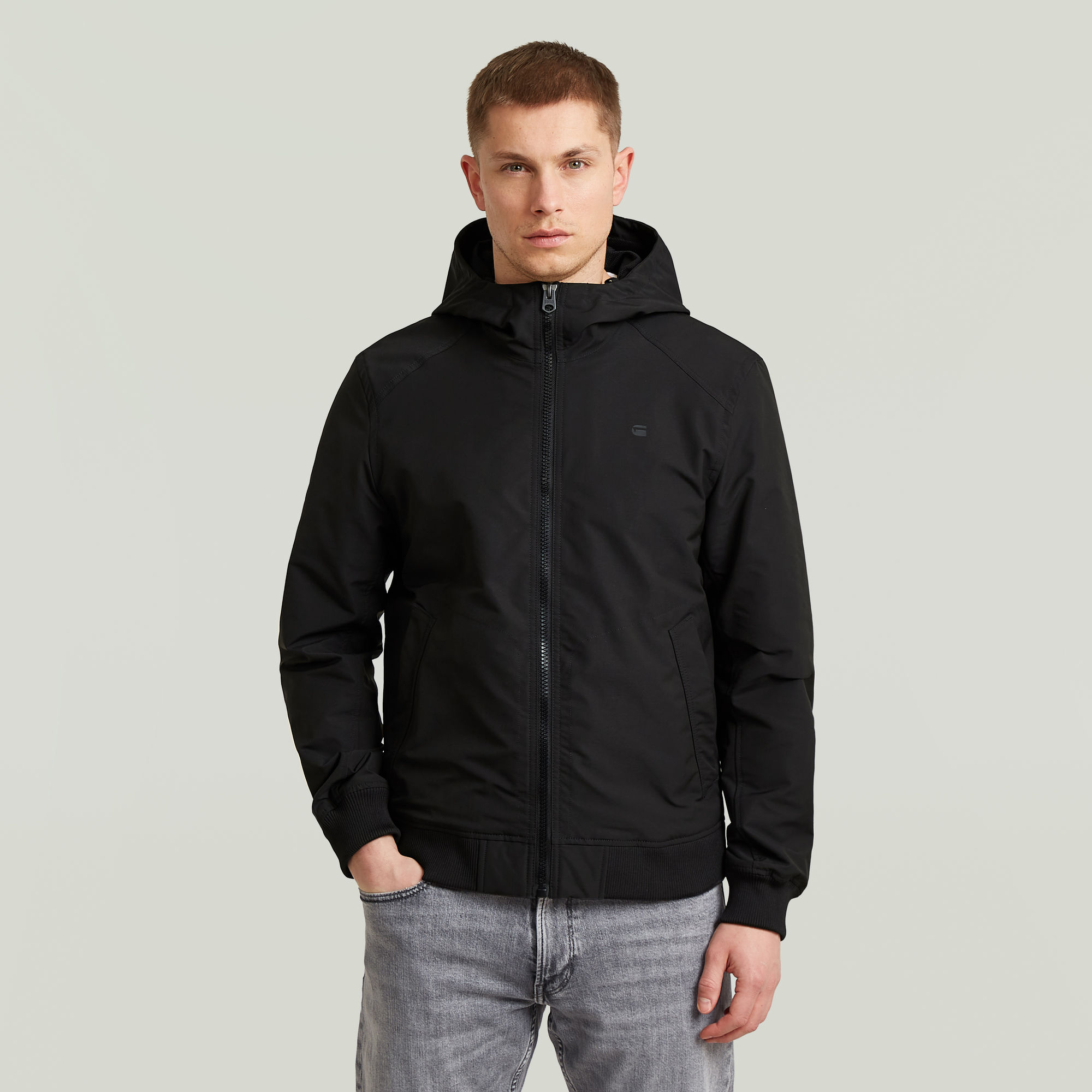 Track Hooded Jacke - Schwarz - Herren