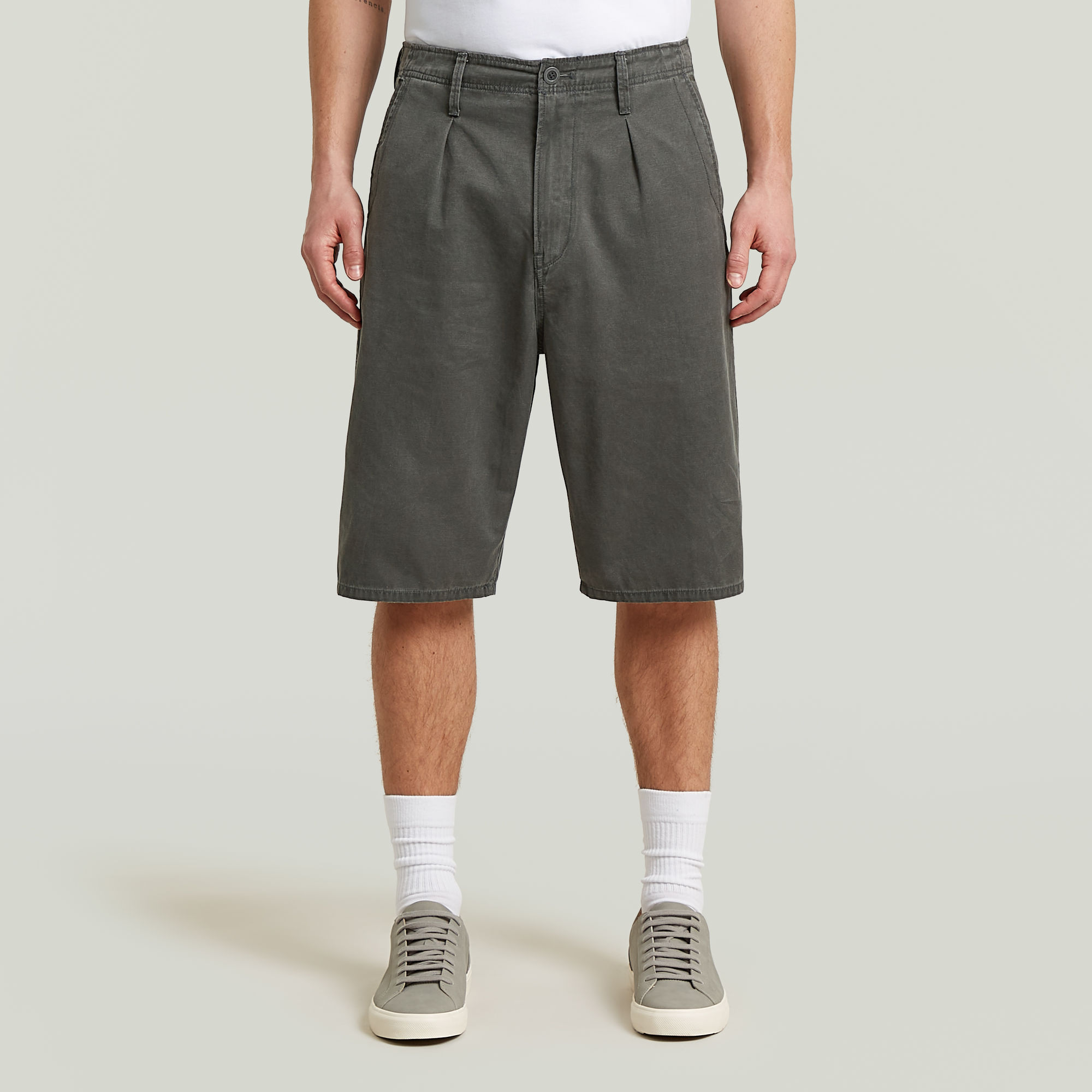 

Pleated Chino Short - Grijs - Heren