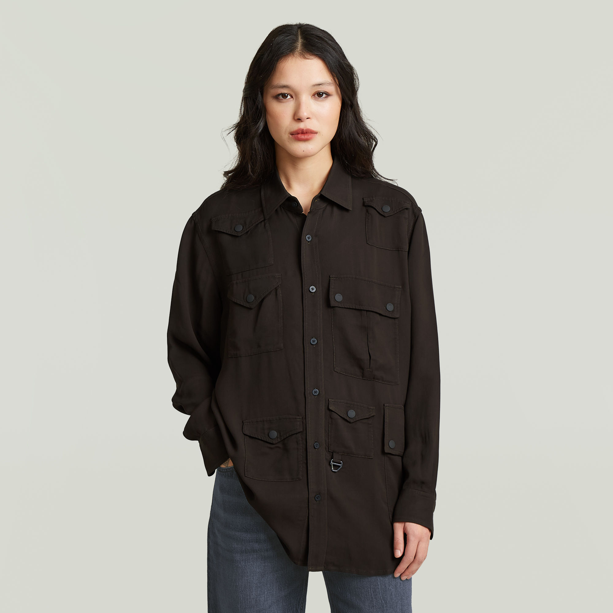 G-Star RAW Relaxed Pocket Overhemd - Bruin - Dames