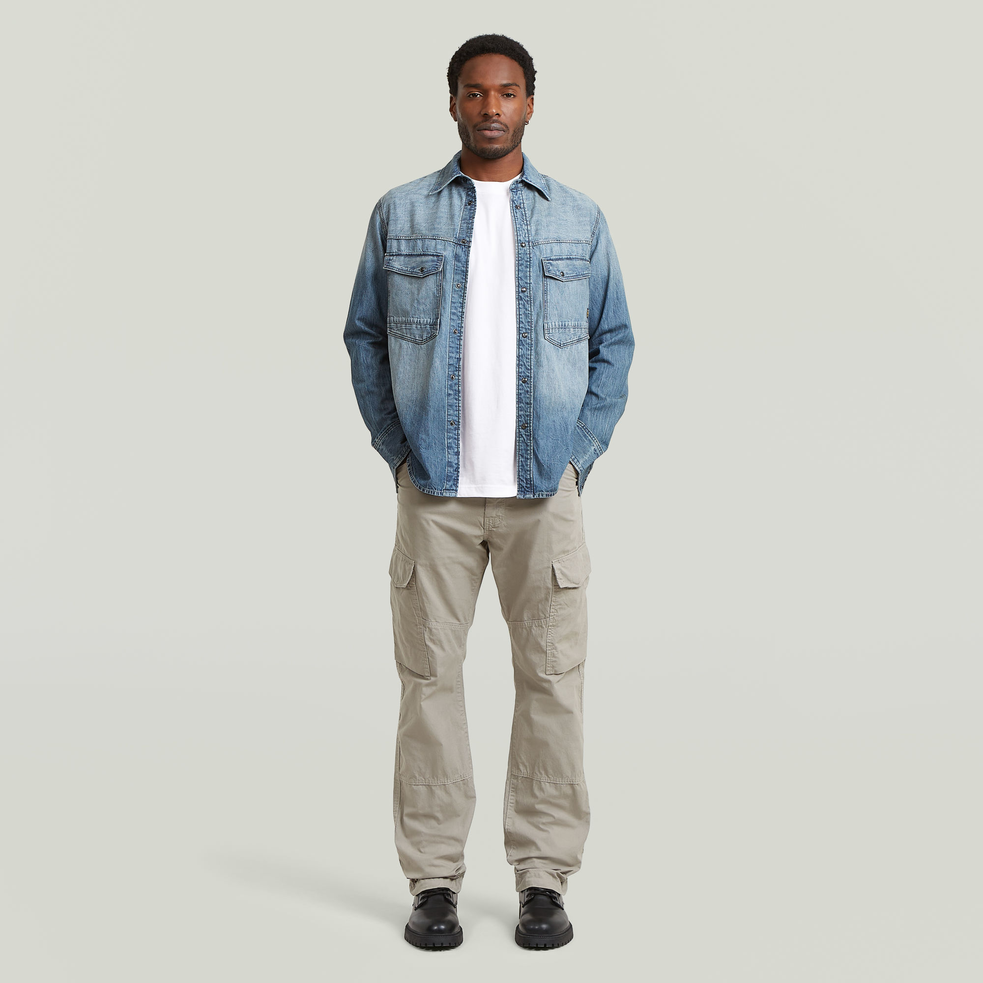 Thumbnail - Clean Regular Cargo Pants - Beige - Herren