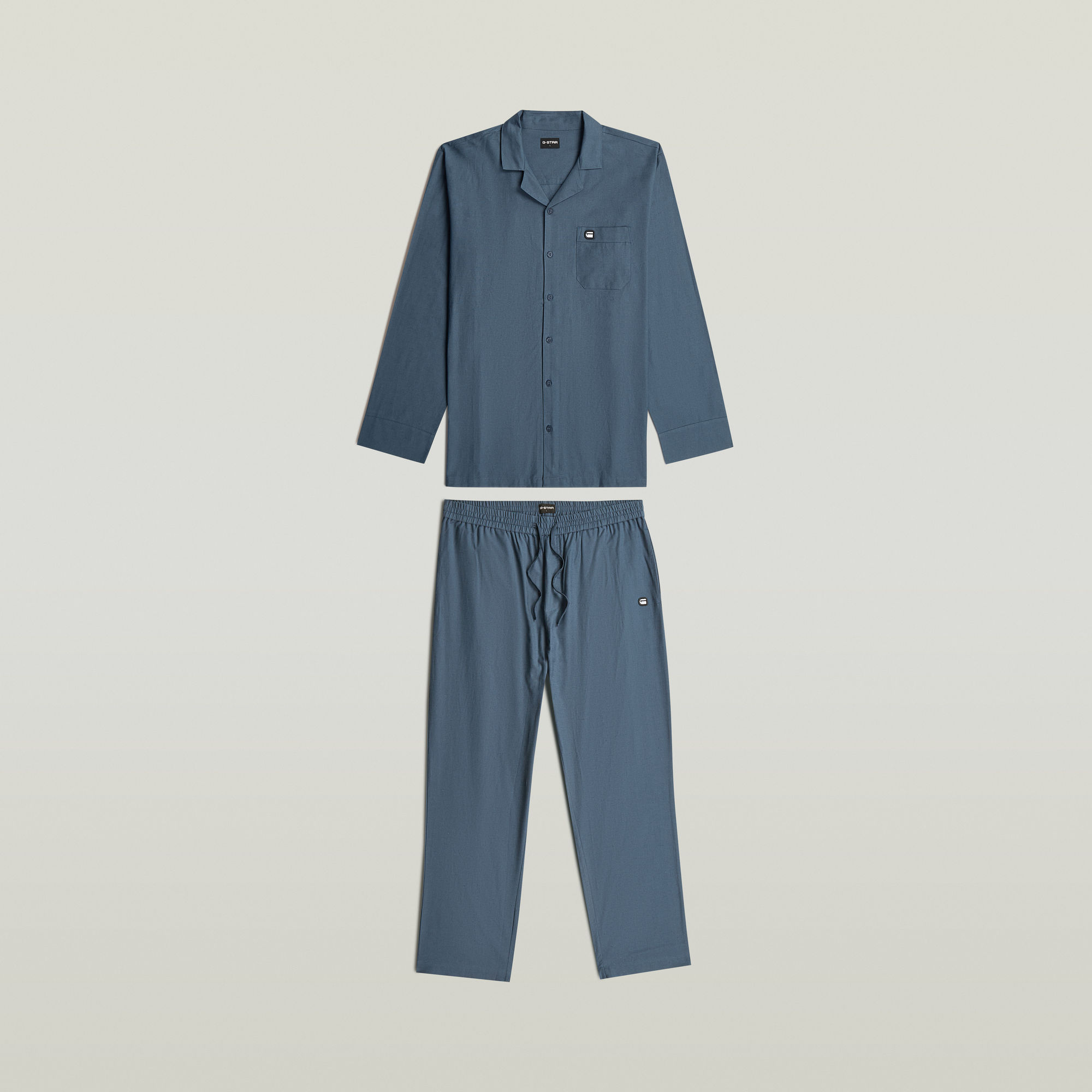 

Tee en Broek Pyjama Set - Donkerblauw - Heren