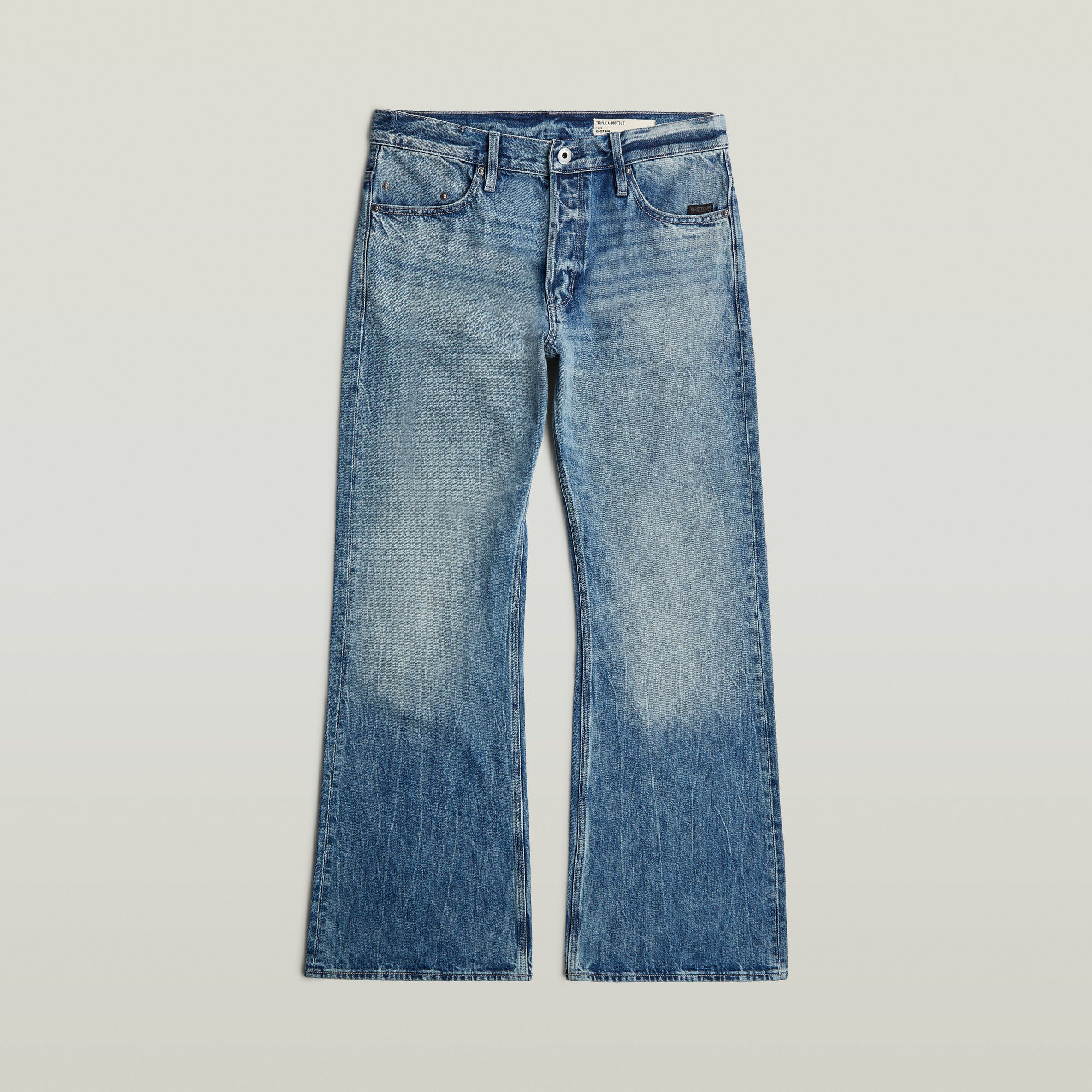 Thumbnail - Triple A Bootcut Jeans - Mittelblau - Herren