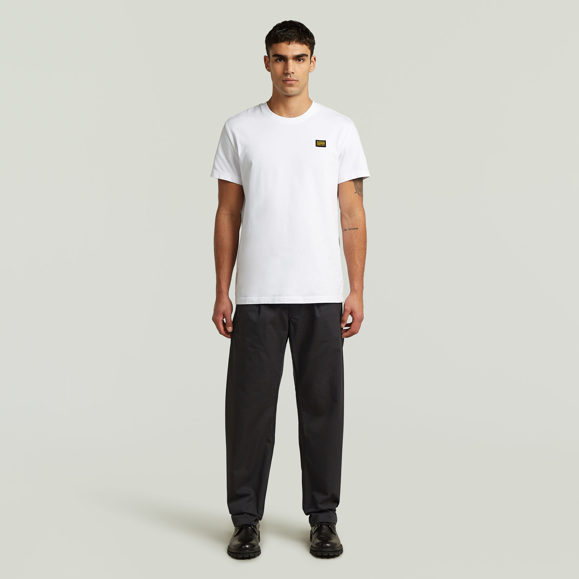 Thumbnail - Pleated Loose Tapered Chino - Schwarz - Herren