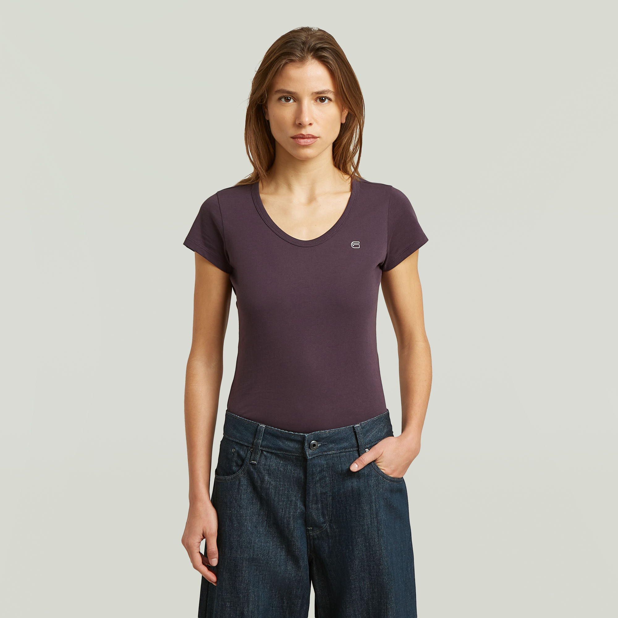 

Slim T-Shirt - Paars - Dames