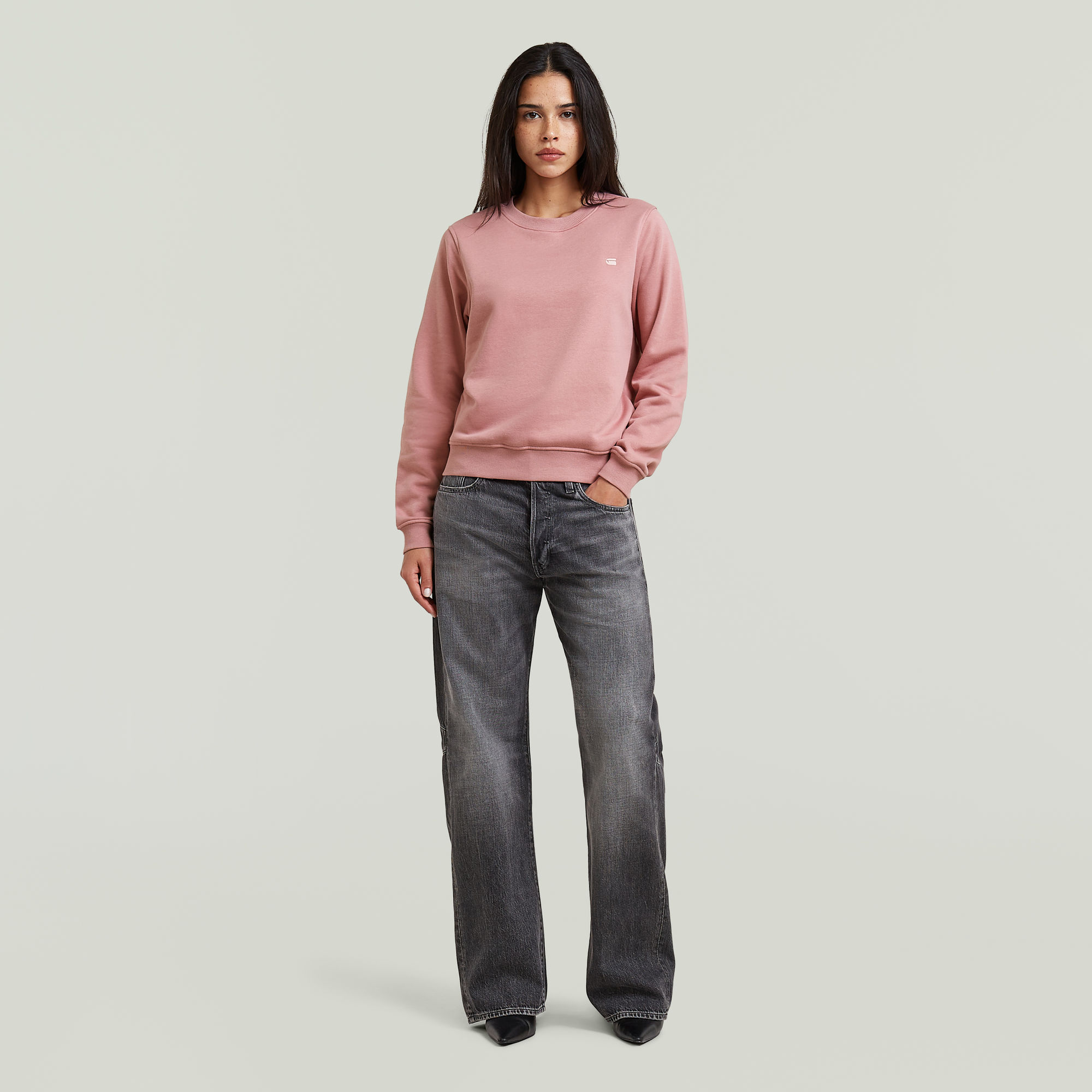 Thumbnail - Logo Crew Sweatshirt - Pink - Damen