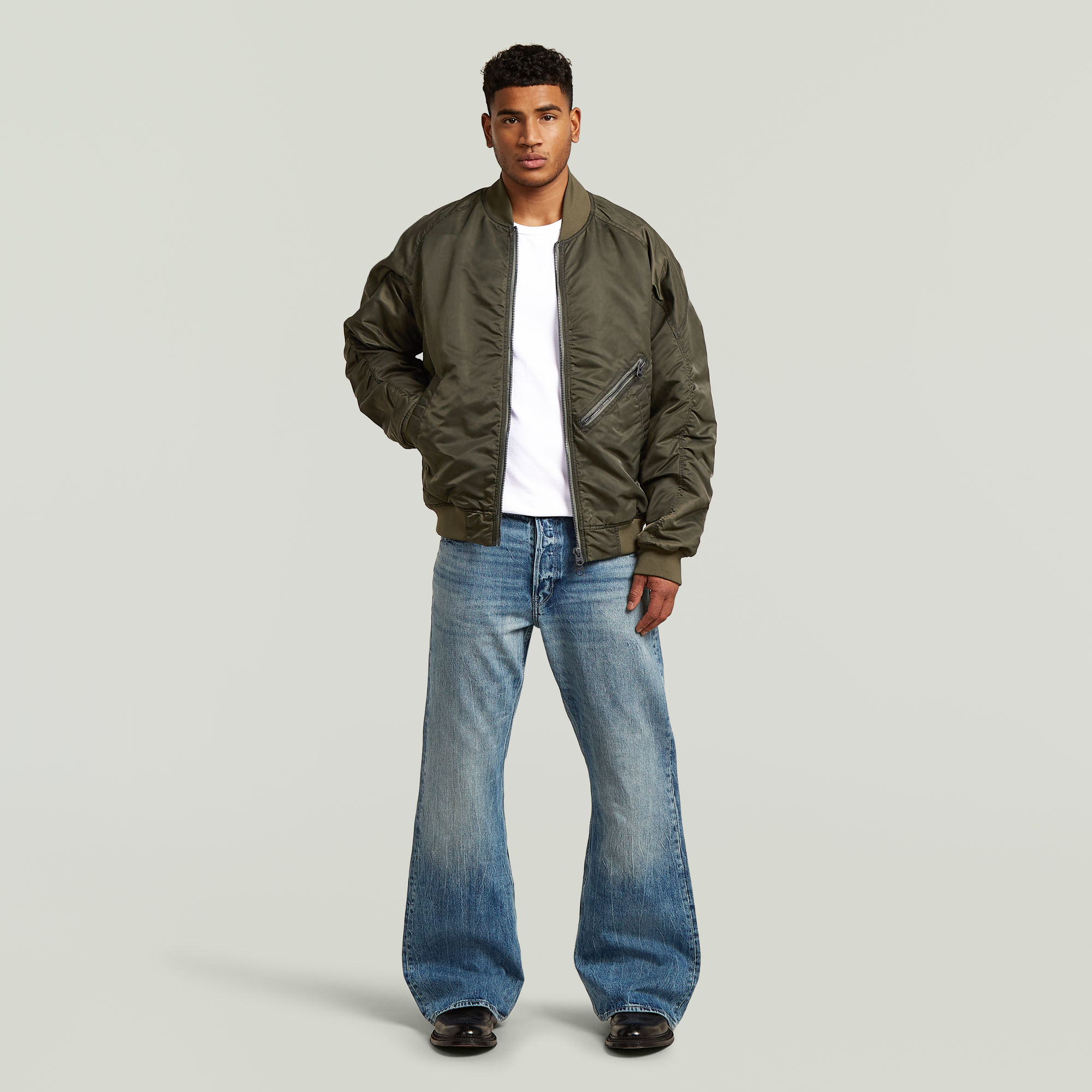 Thumbnail - Triple A Bootcut Jeans - Mittelblau - Herren