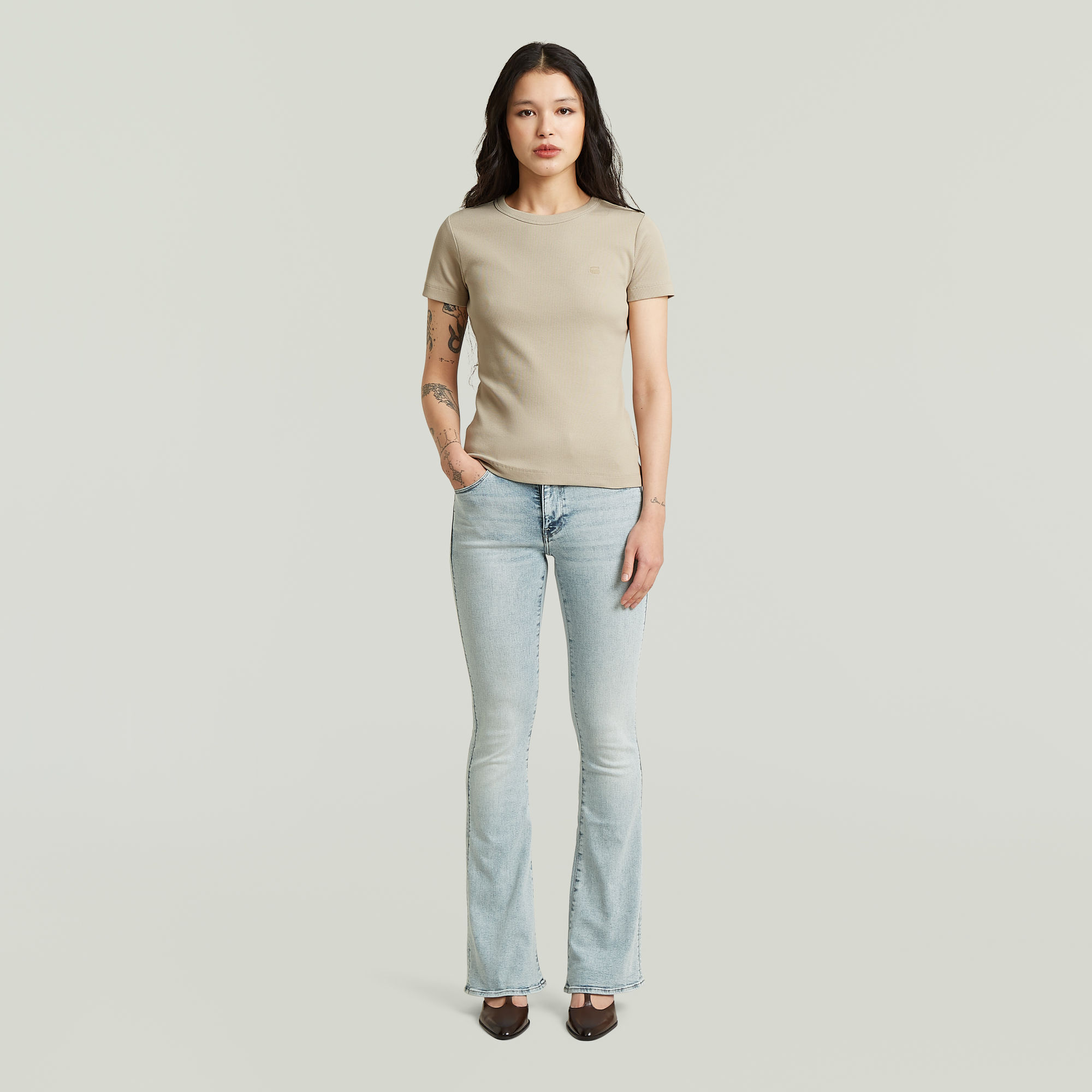 Thumbnail - 3301 Flare Jeans - Hellblau - Damen