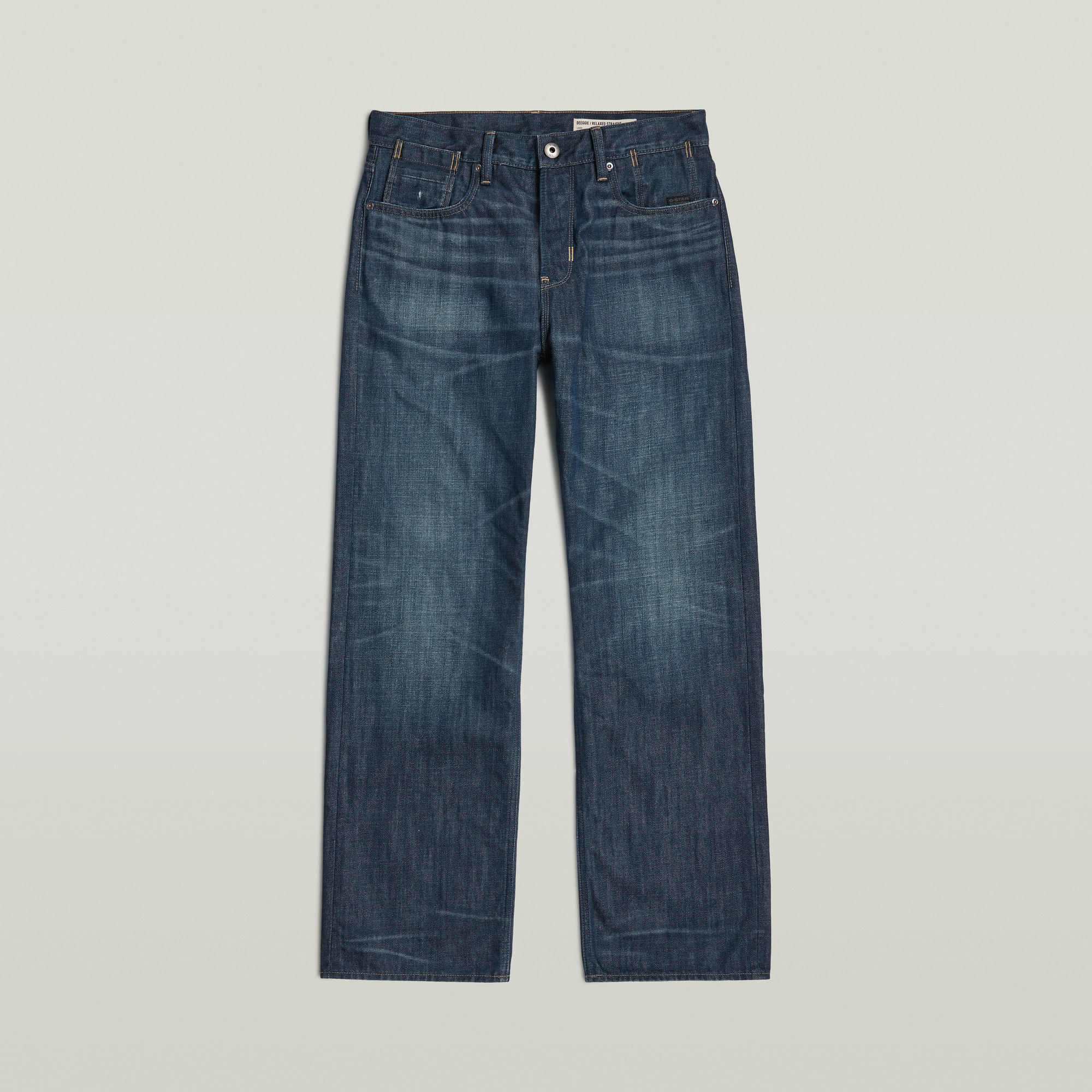 Thumbnail - Deeggie Relaxed Straight Jeans - Dunkelblau - Herren