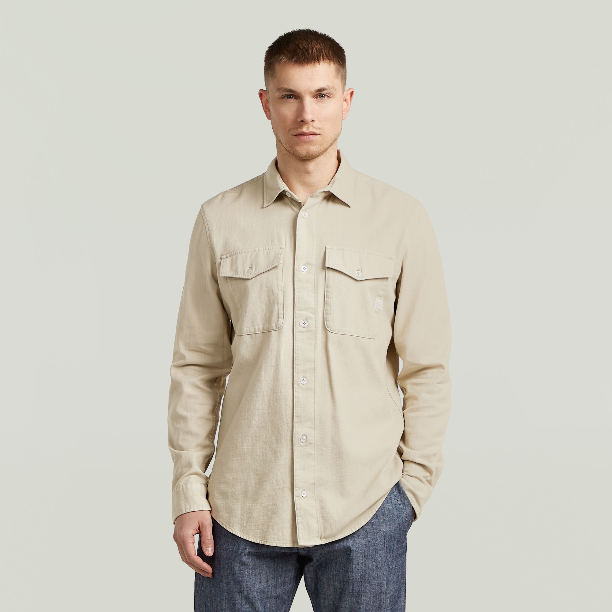 

Marine Slim Shirt - Beige - Men