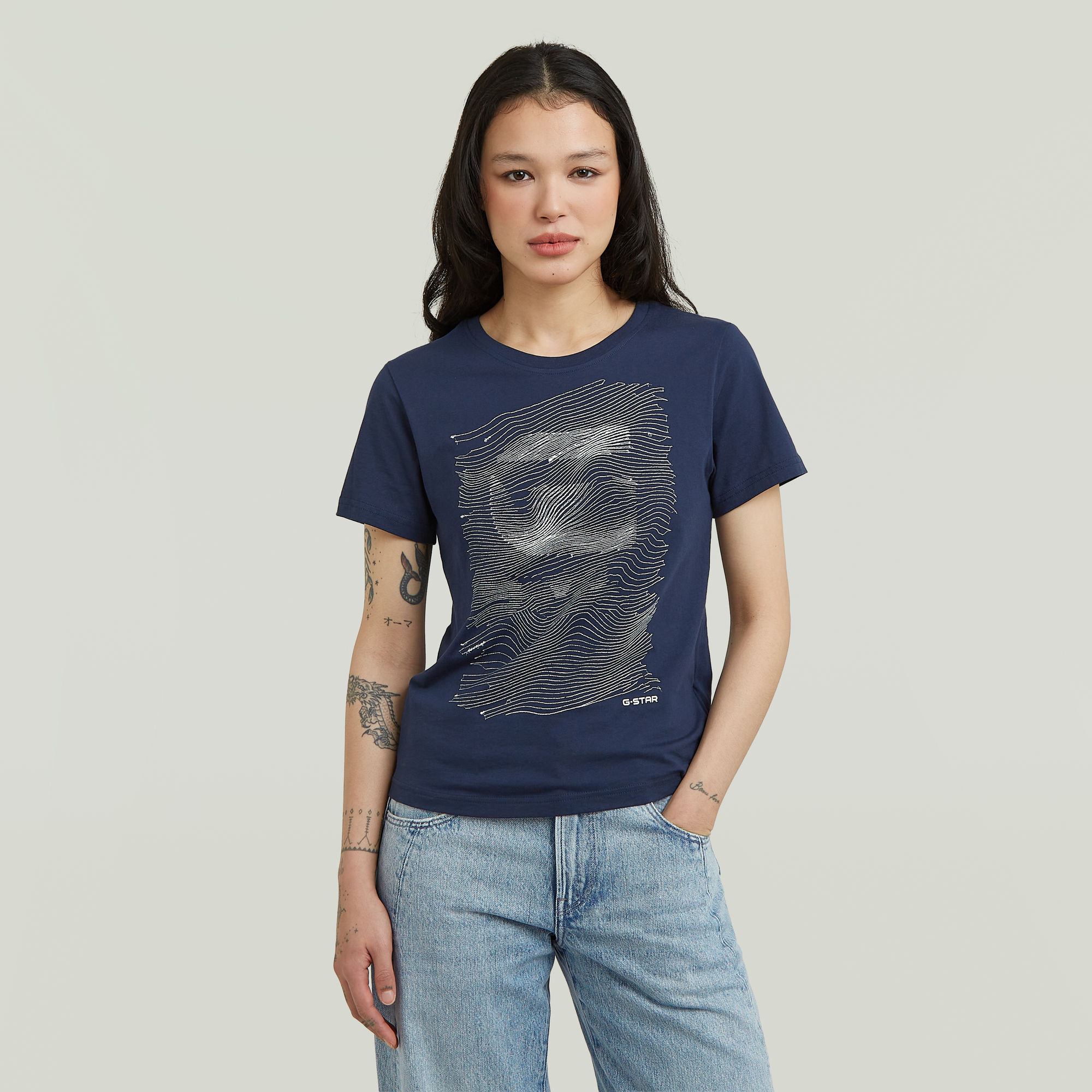 

Graphic T-Shirt - Dark blue - Women