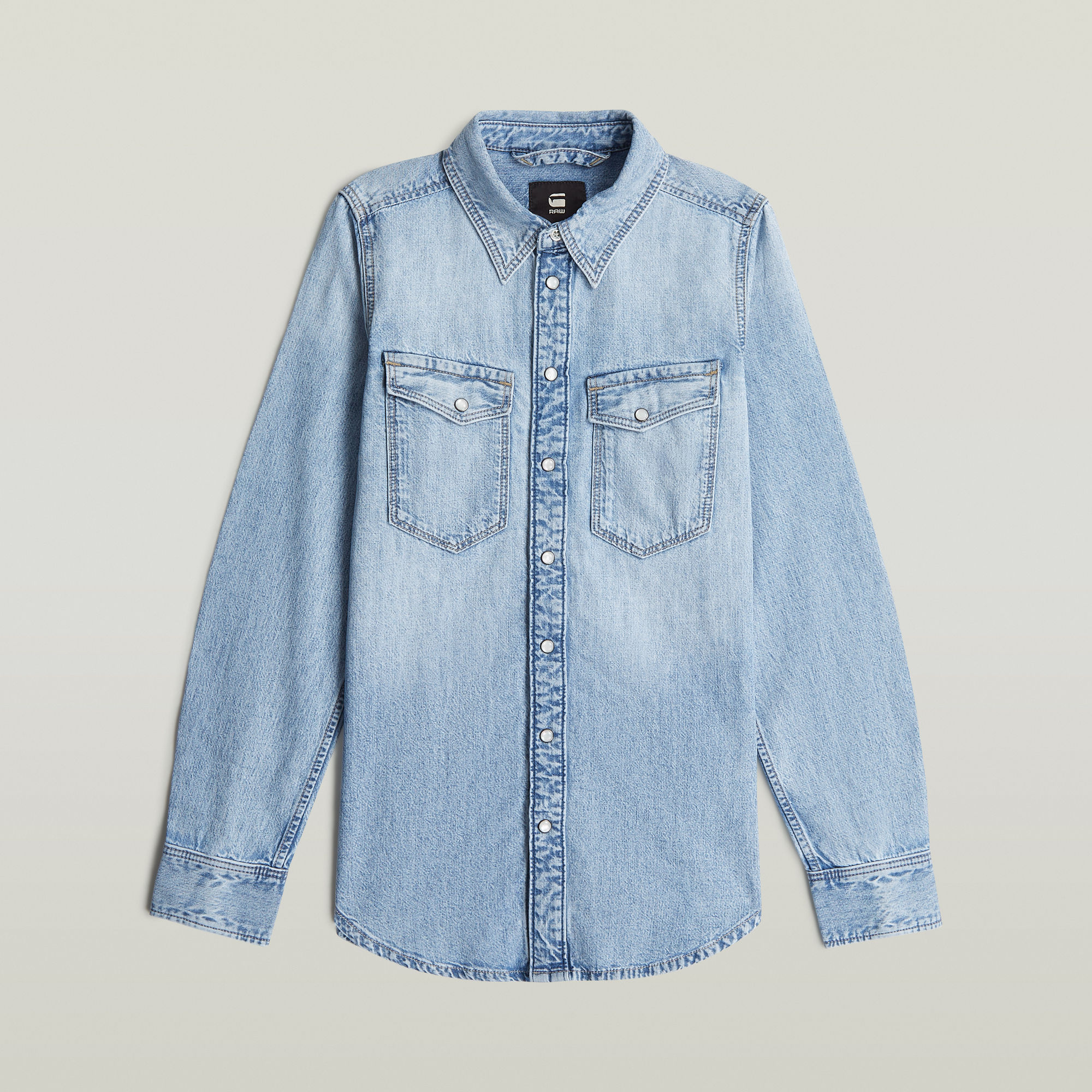 Thumbnail - Slim Western Hemd - Hellblau - Damen