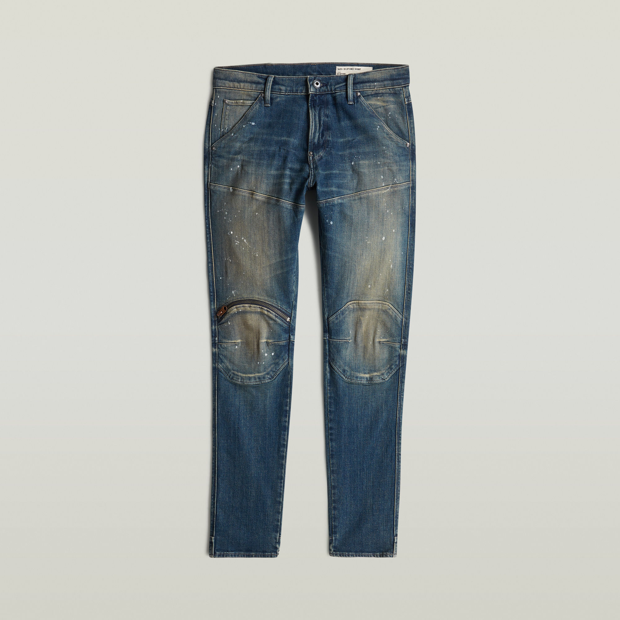 

5620 Zip Knee Skinny Jeans - Midden blauw - Heren