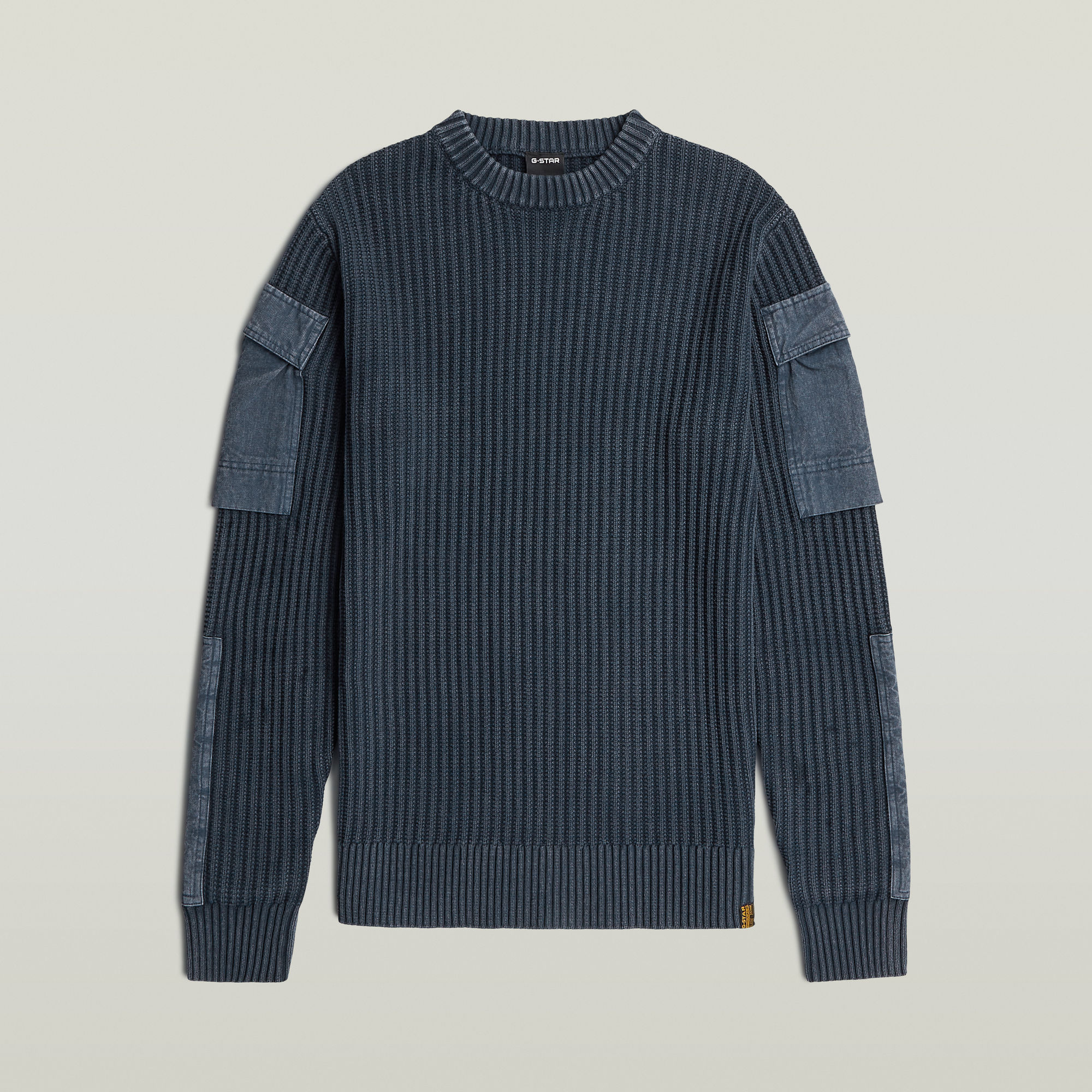 

Woven Mix Washed Gebreide Trui - Donkerblauw - Heren