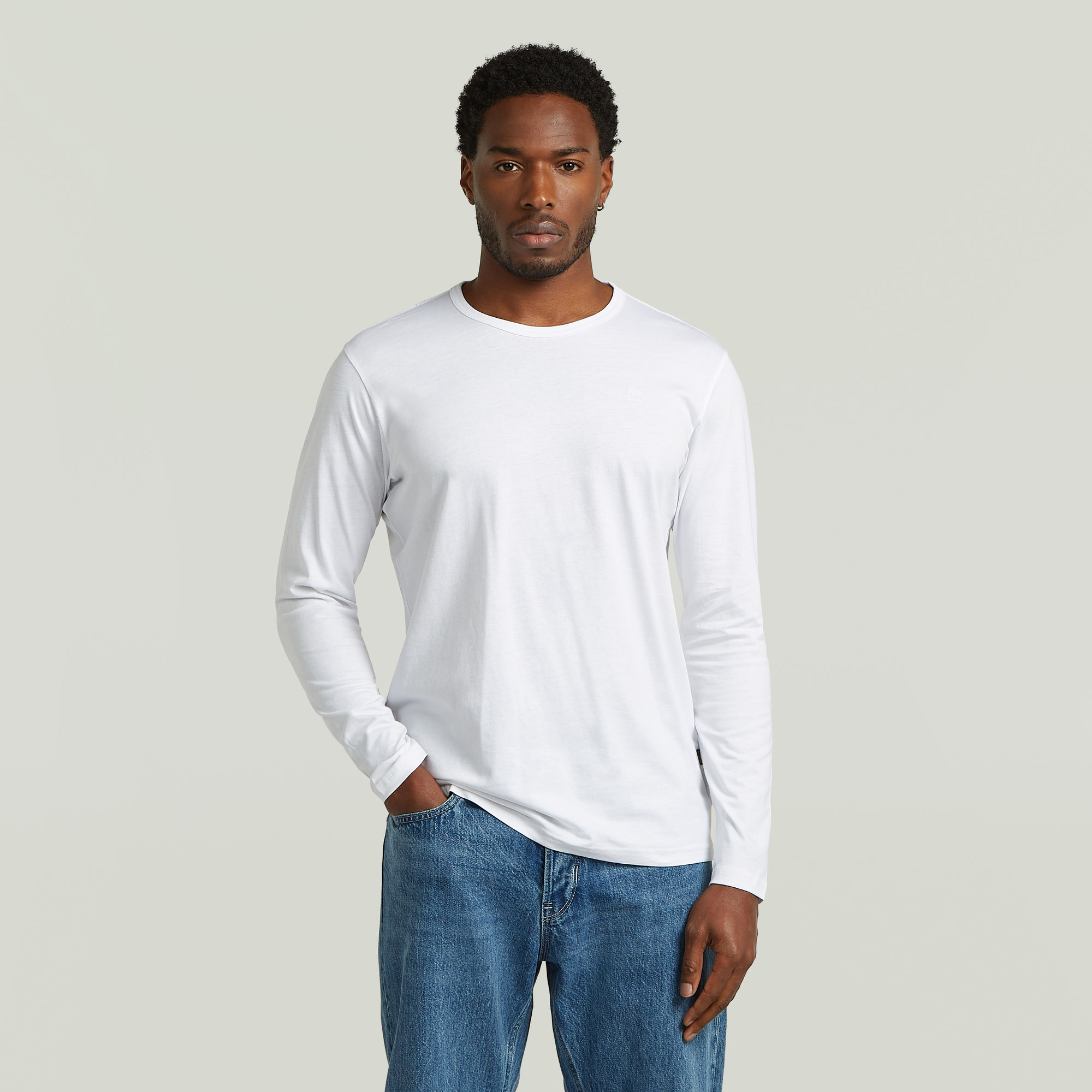 Chest Logo T-Shirt - Weiß - Herren