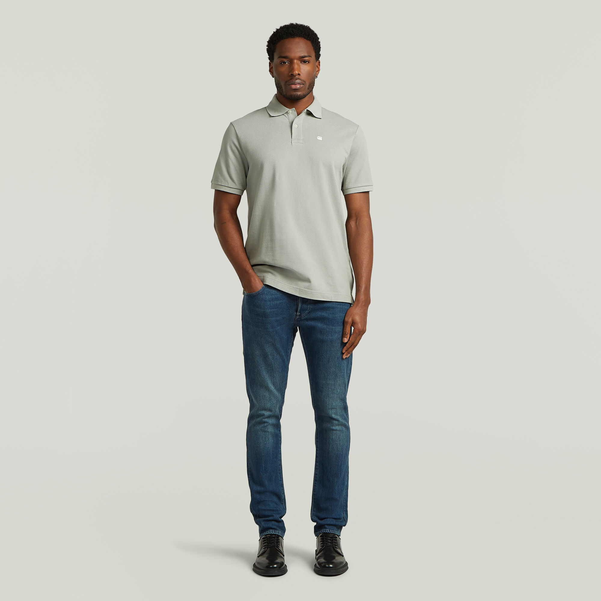 Thumbnail - Oluv Regular Polo - Grau - Herren