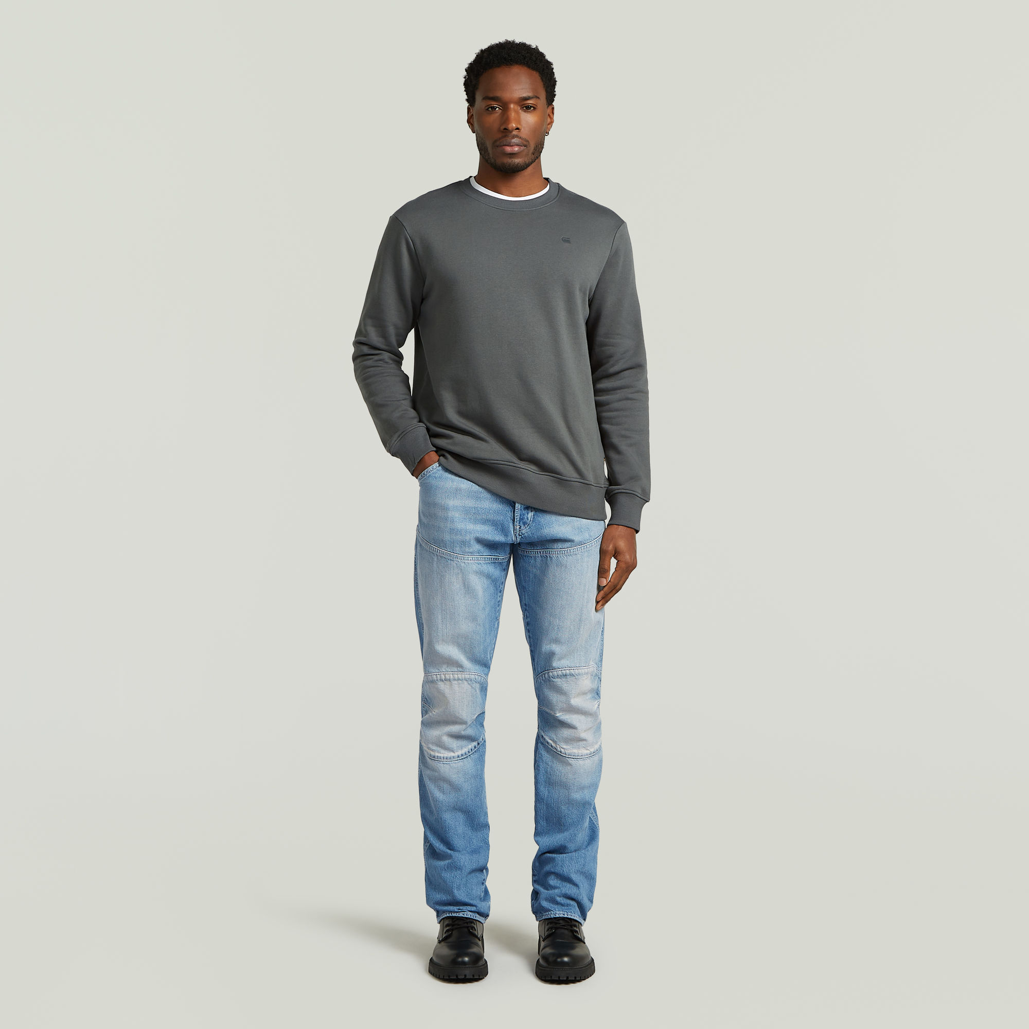 Thumbnail - Logo Sweatshirt - Grau - Herren