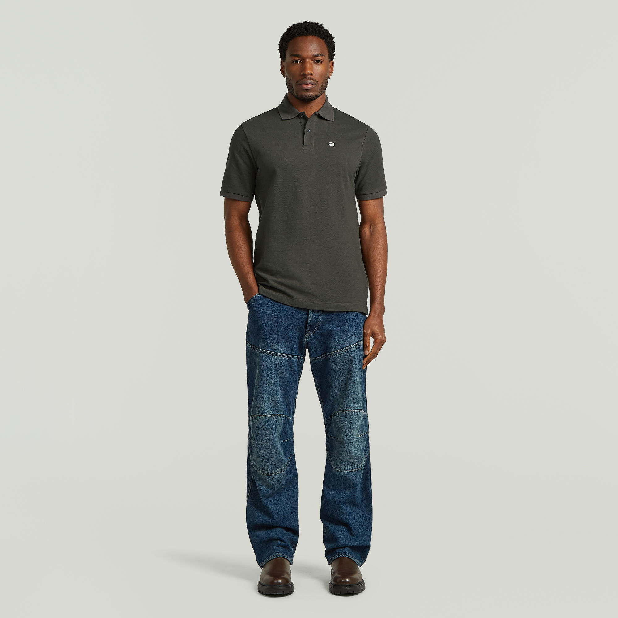 Thumbnail - Oluv Regular Polo - Grau - Herren