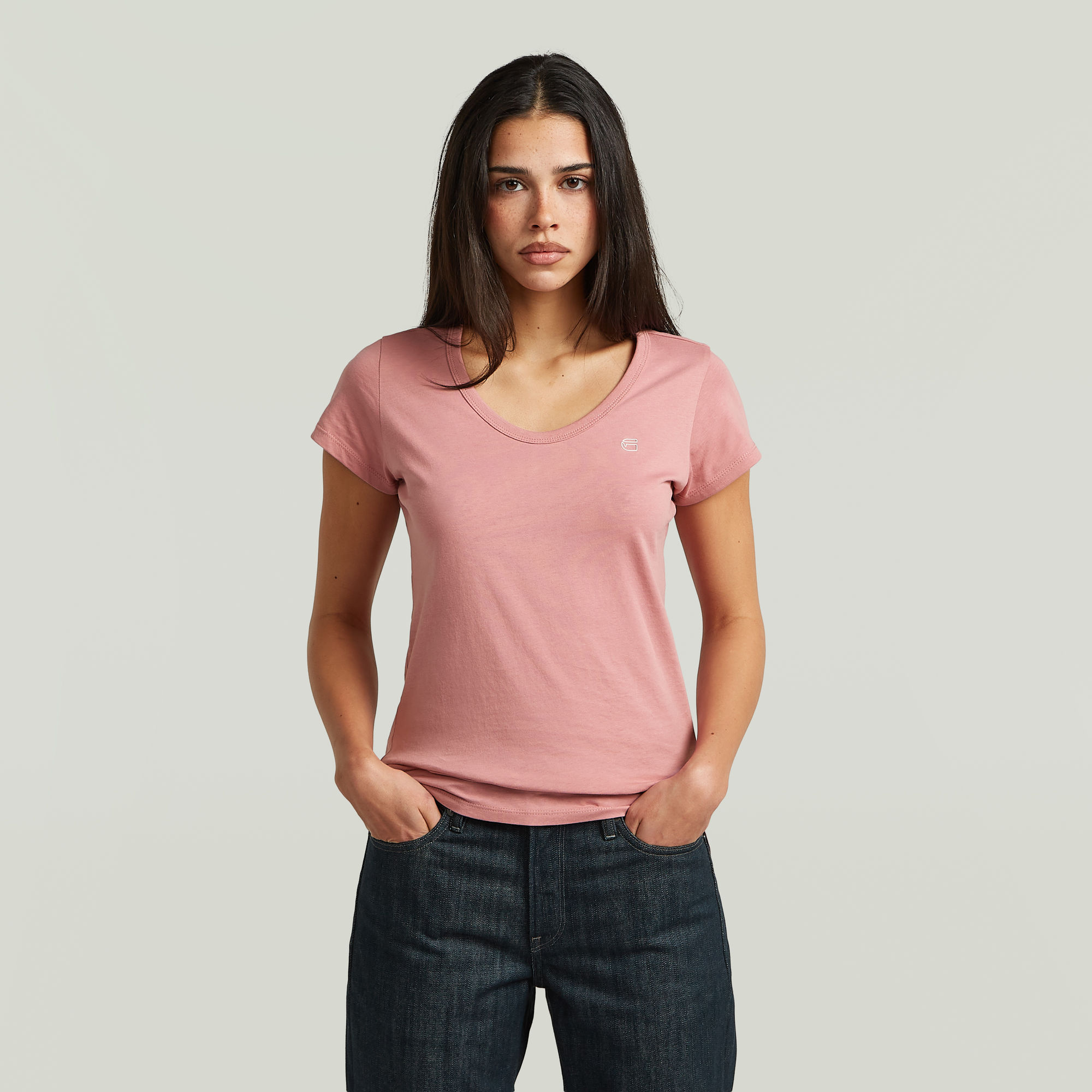 Thumbnail - Slim T-Shirt - Pink - Damen