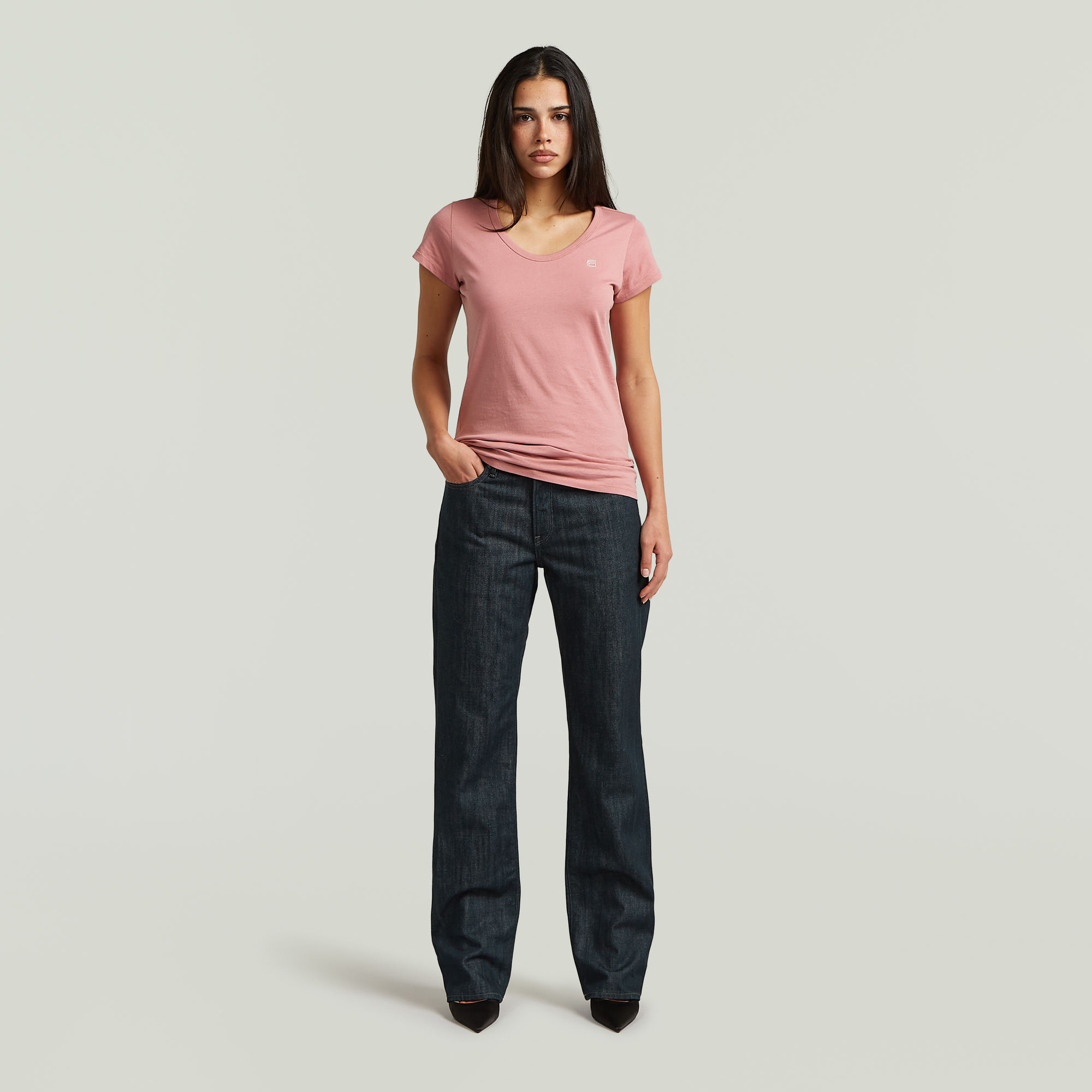 Thumbnail - Slim T-Shirt - Pink - Damen