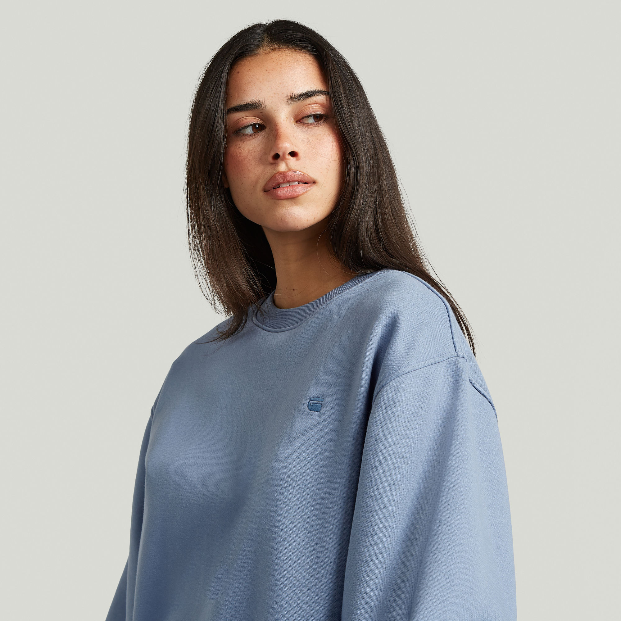 Thumbnail - Logo Crew Sweatshirt - Hellblau - Damen