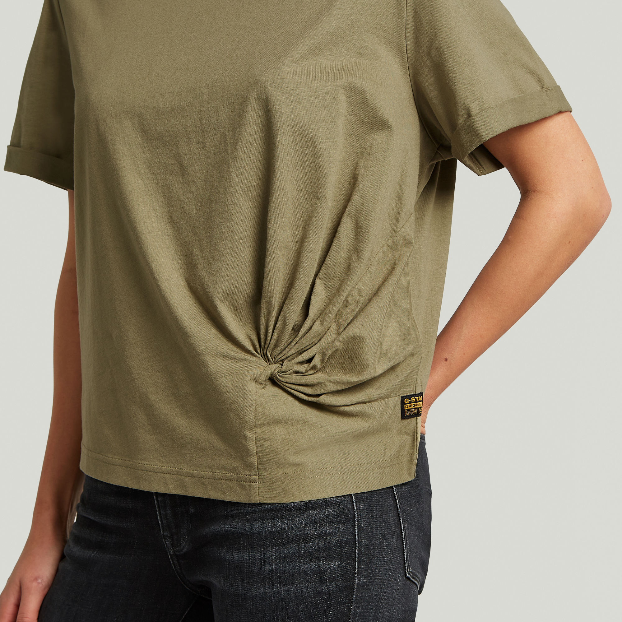 Thumbnail - Knot Top - Grün - Damen