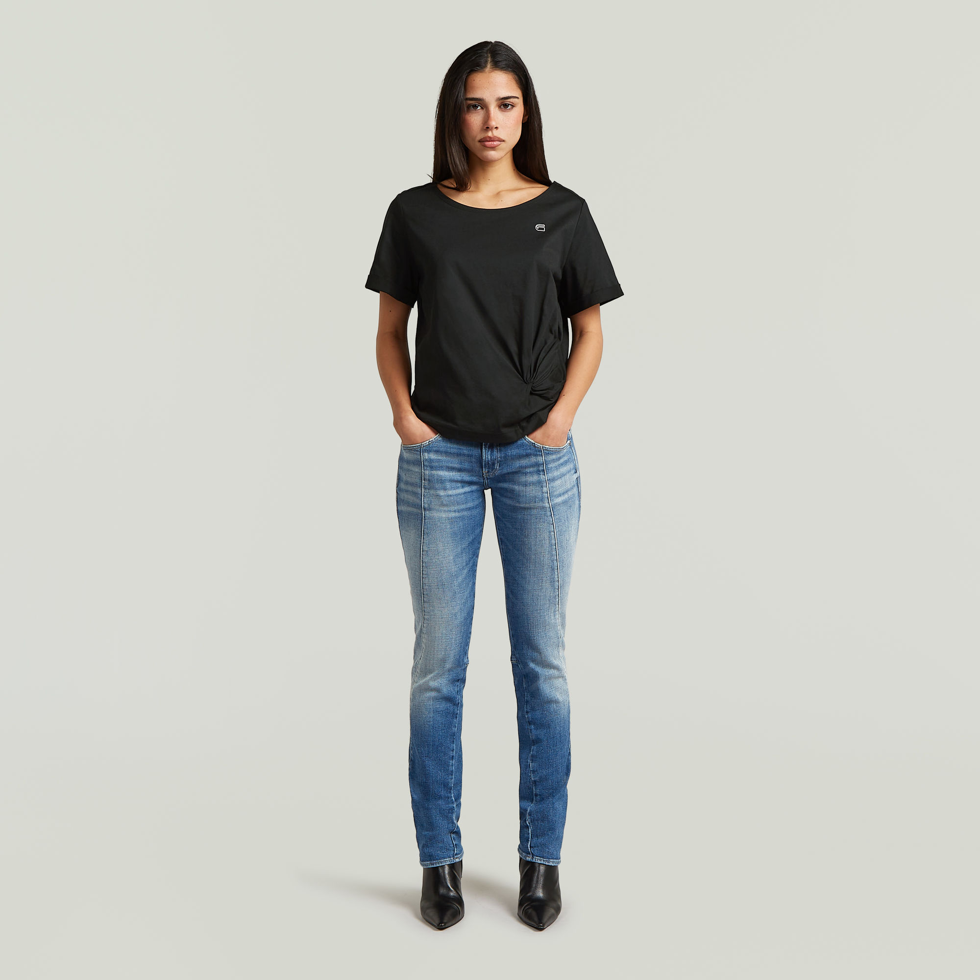 Thumbnail - Knot Top - Schwarz - Damen