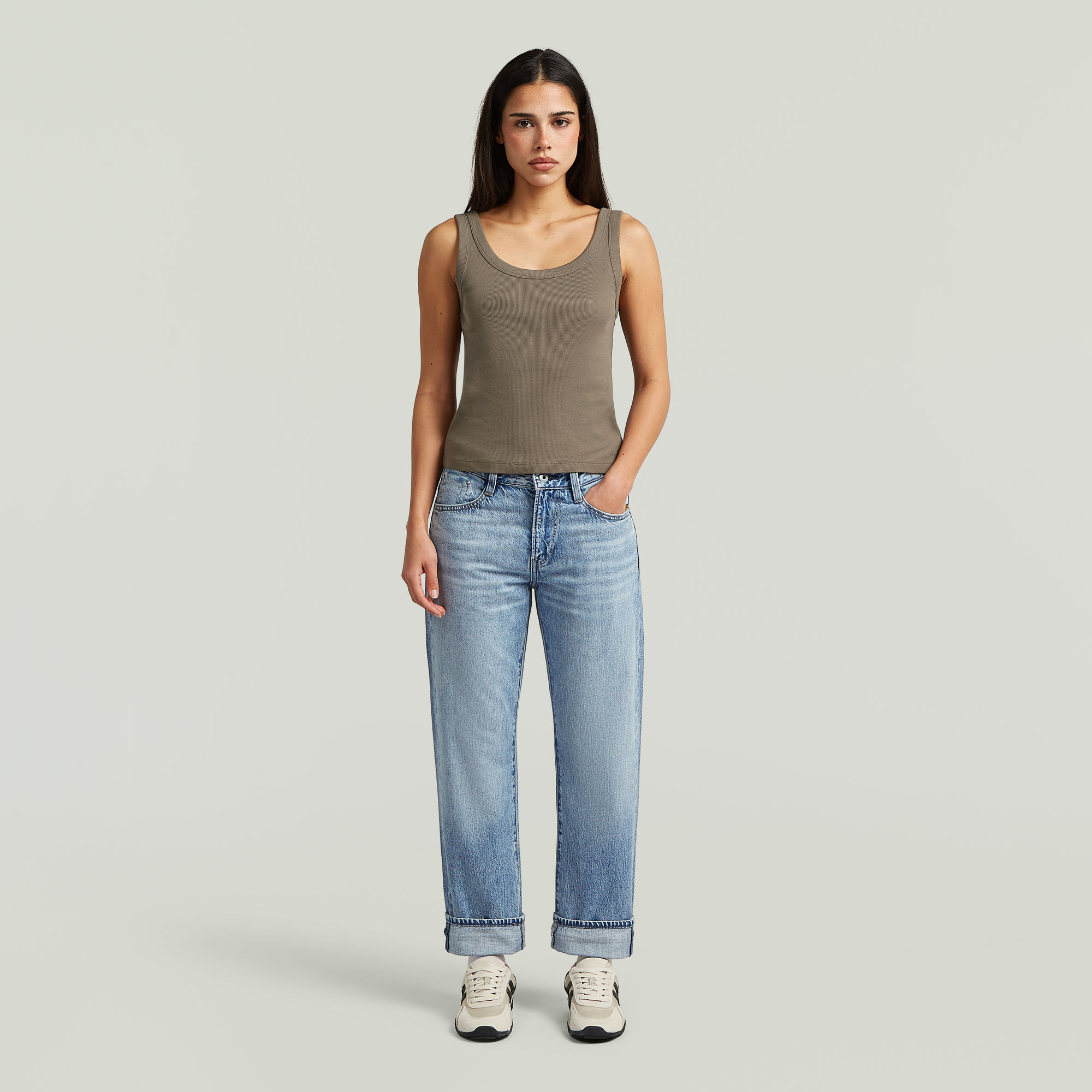 Thumbnail - Loux Boyfriend Jeans - Hellblau - Damen