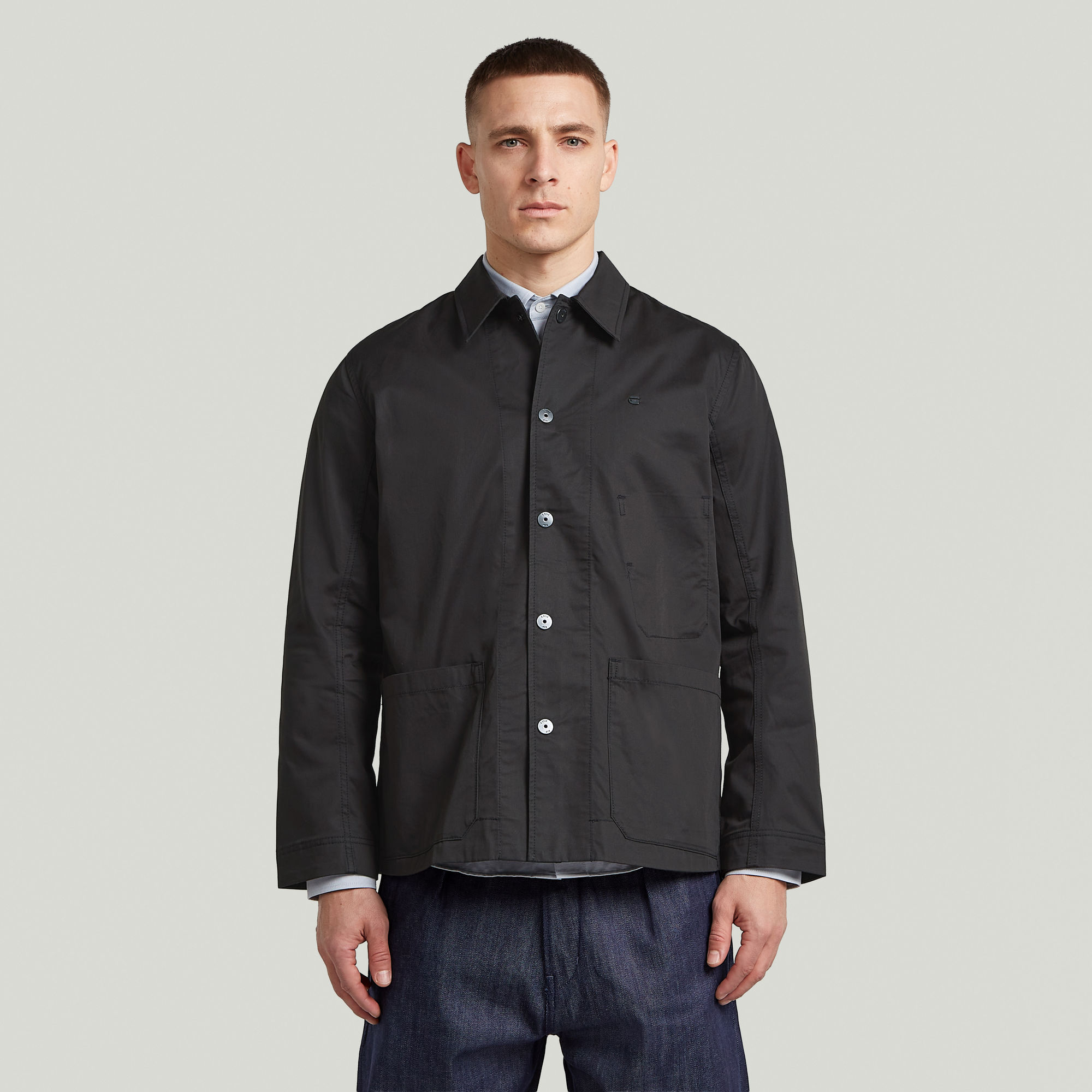 

The Casper - Correct Slim Overshirt - Zwart - Heren