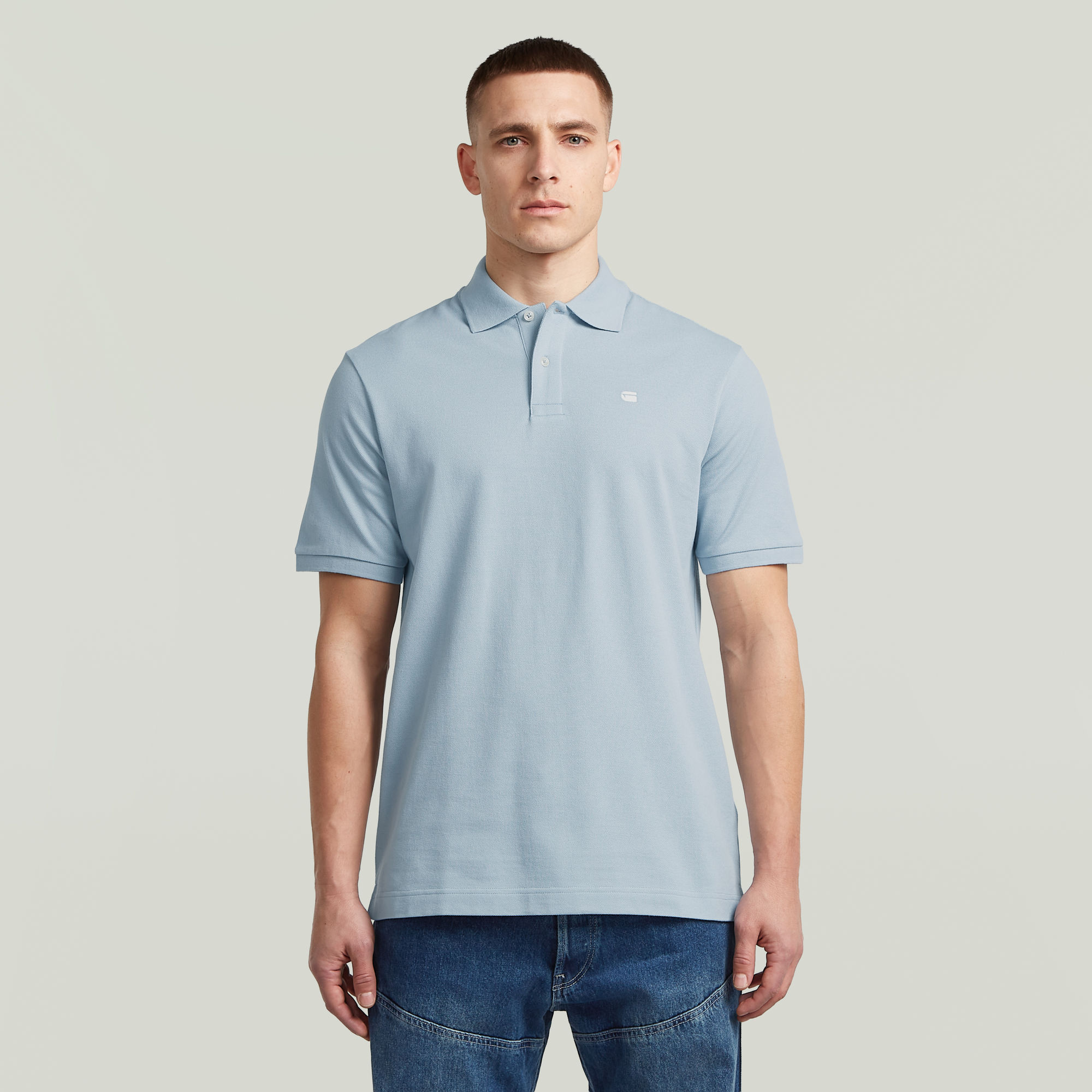 Oluv Regular Polo - Hellblau - Herren