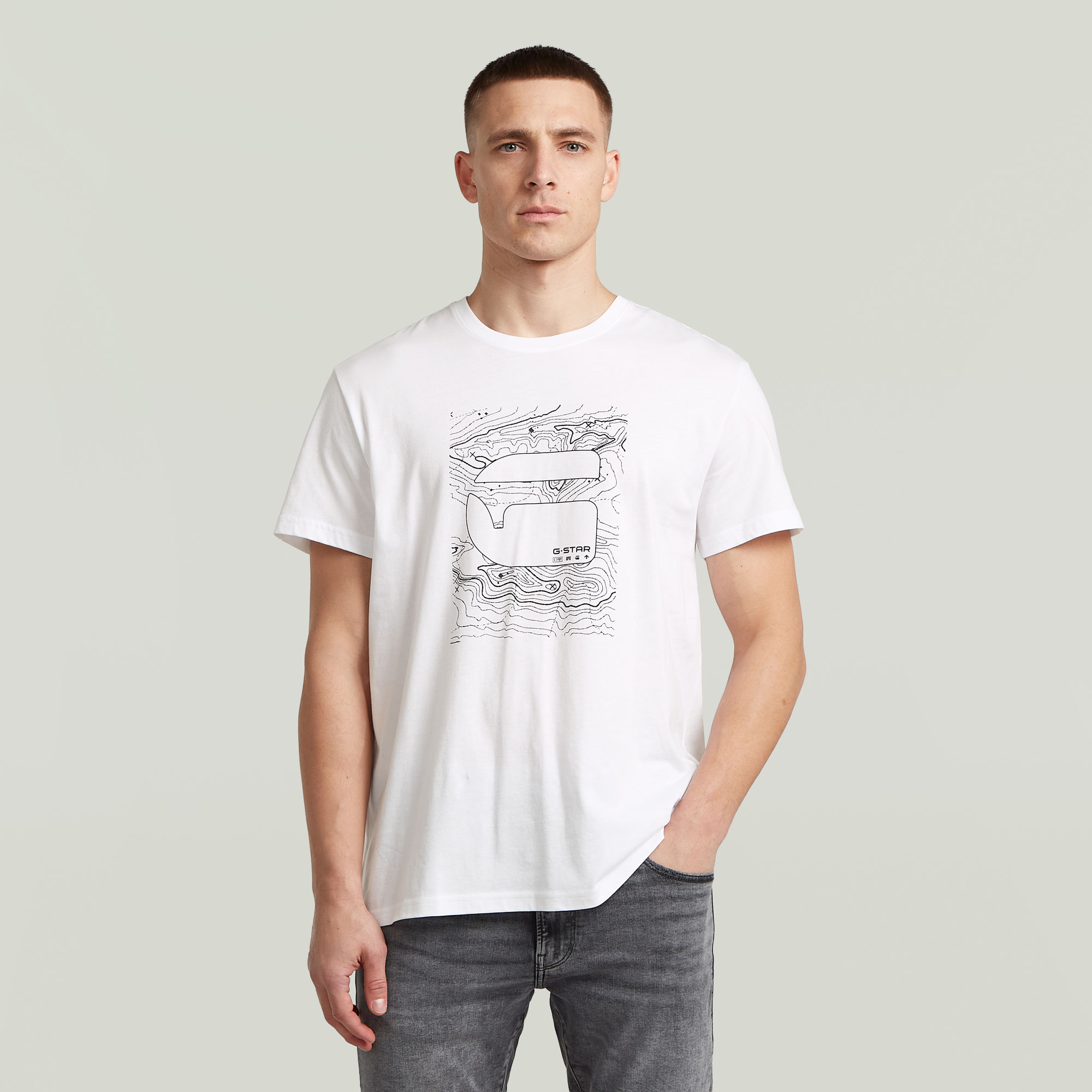 Graphic Logo T-Shirt - Weiß - Herren