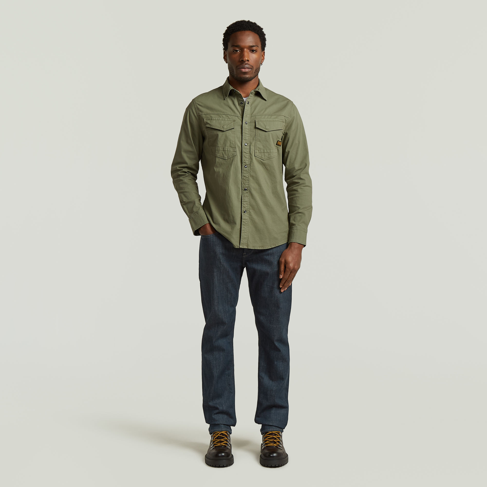 Thumbnail - Dakota Slim Hemd - Grün - Herren