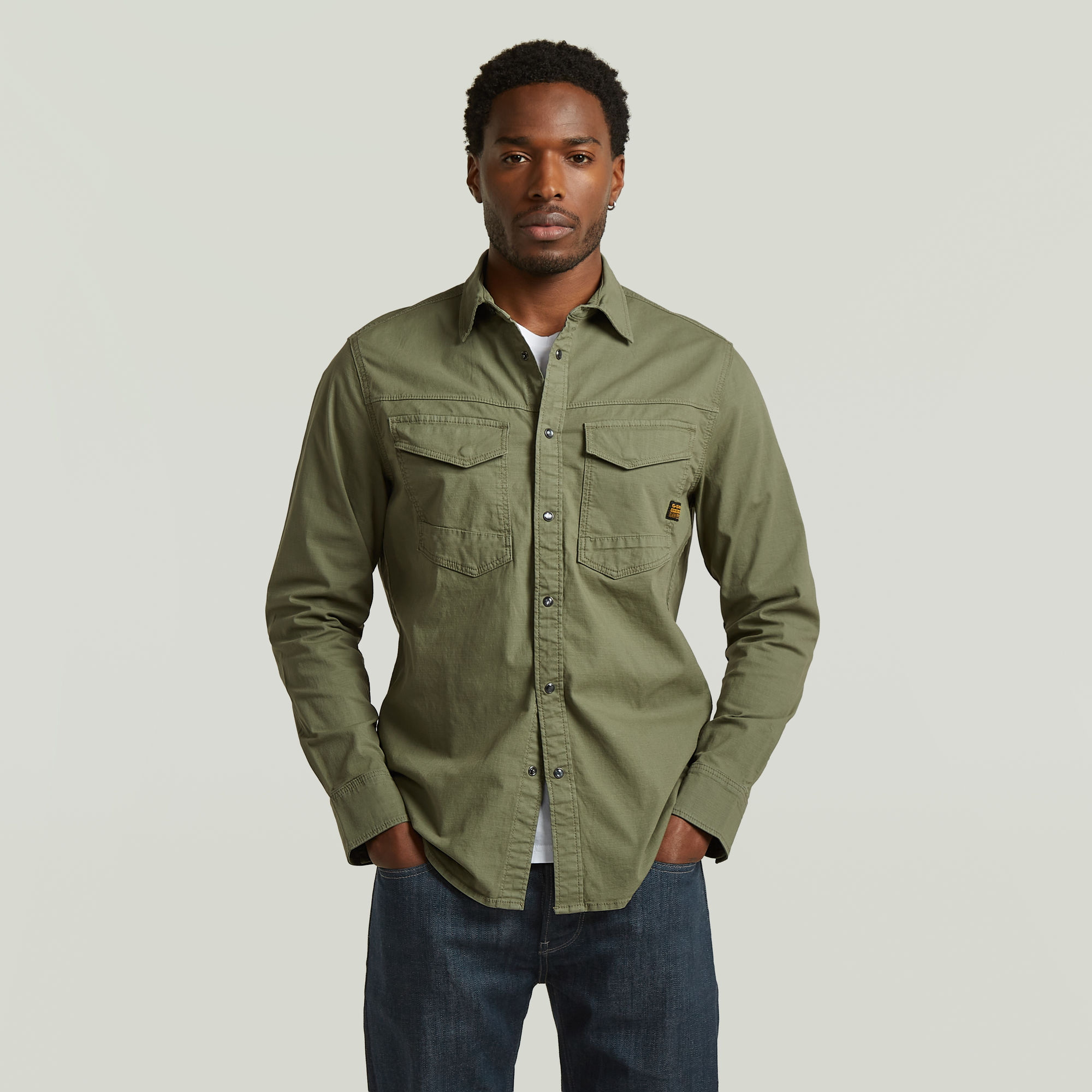 Dakota Slim Hemd - Grün - Herren