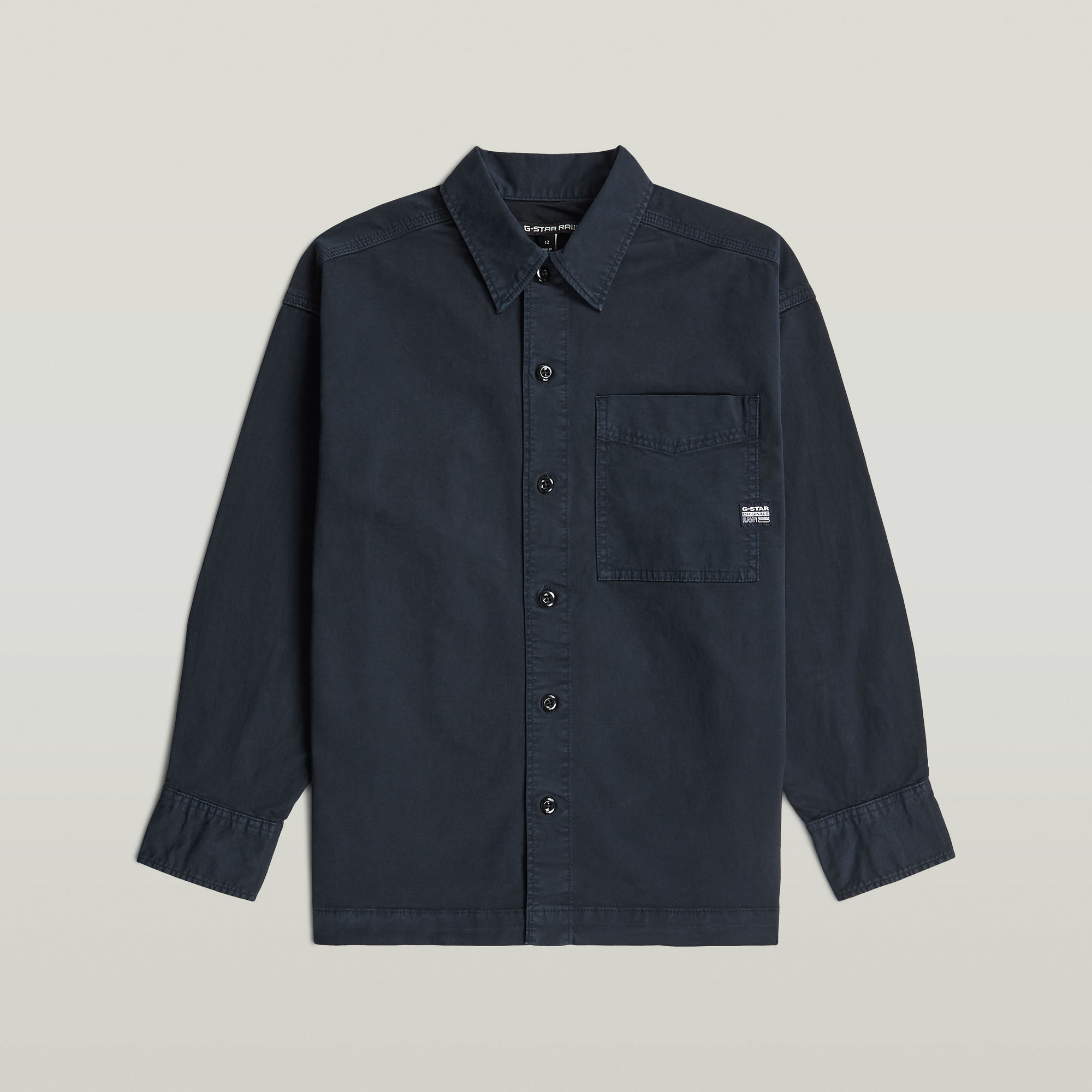 Thumbnail - Boys Boxy Fit Hemd - Dunkelblau - jungen