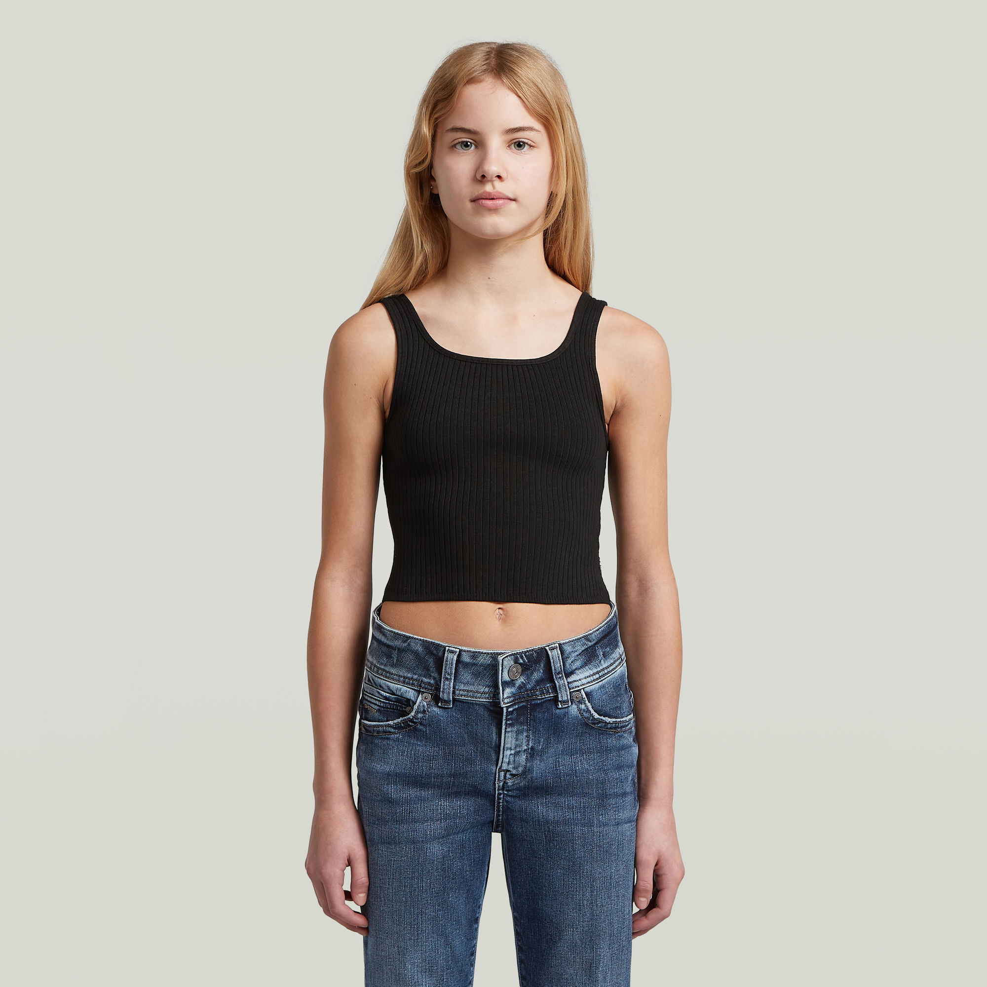 Girls Nordic Top Sleeveless - Schwarz - mädchen