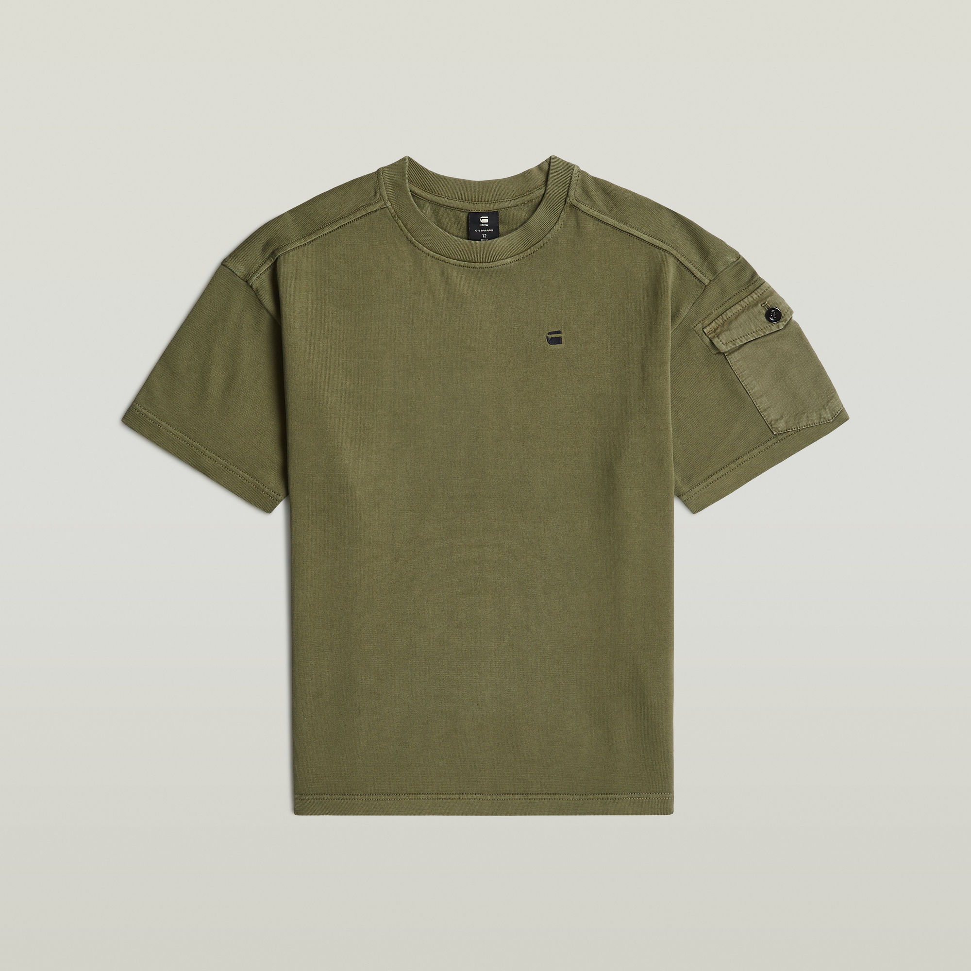 Boys Army Tee Pocket - Grün - jungen