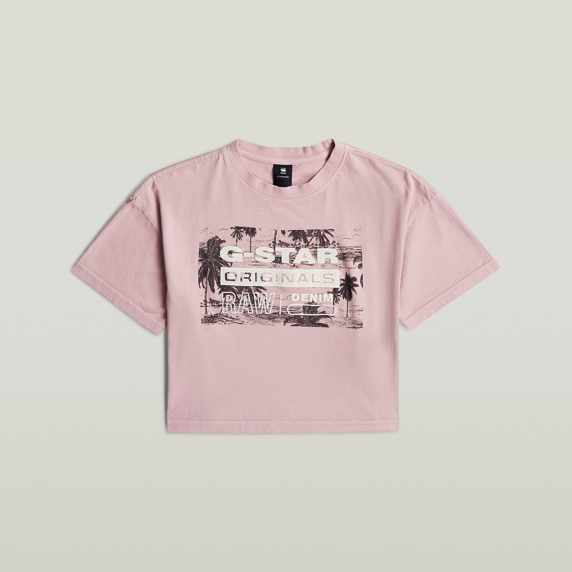 Thumbnail - Girls Cropped Relaxed T-Shirt - Pink - mädchen