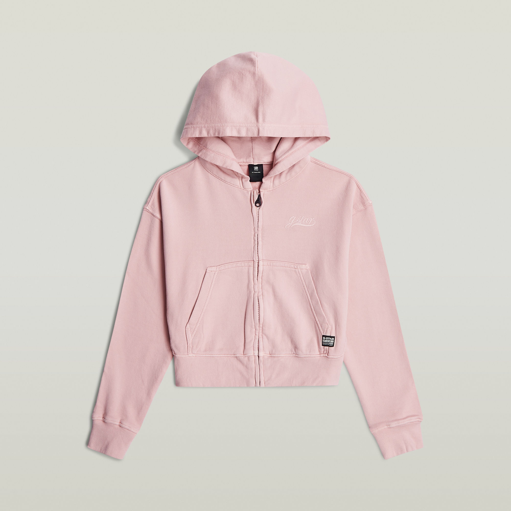 Thumbnail - Girls Hooded Cropped Sweatshirt - Pink - mädchen