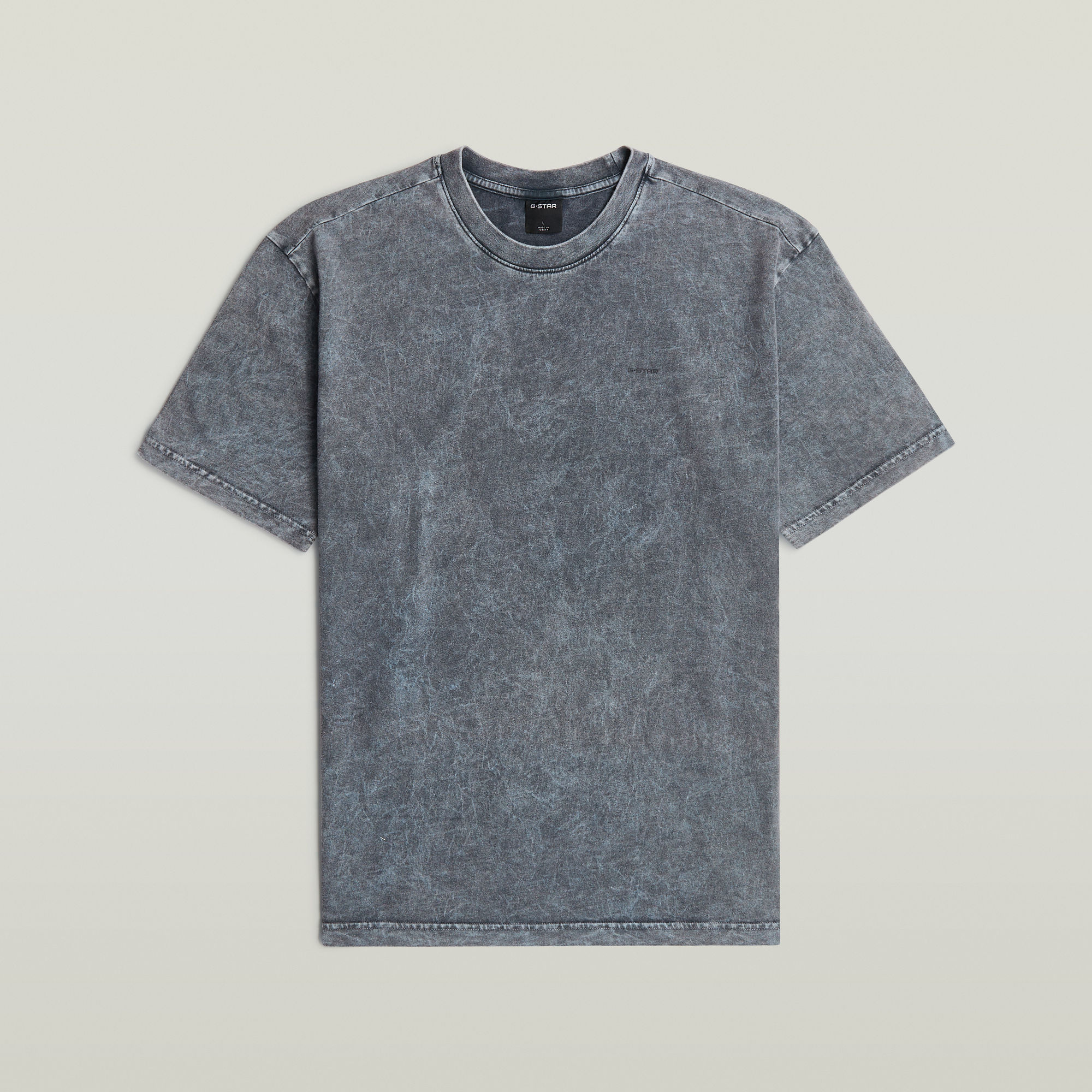 Acid Washed T-Shirt - Dunkelblau - Herren