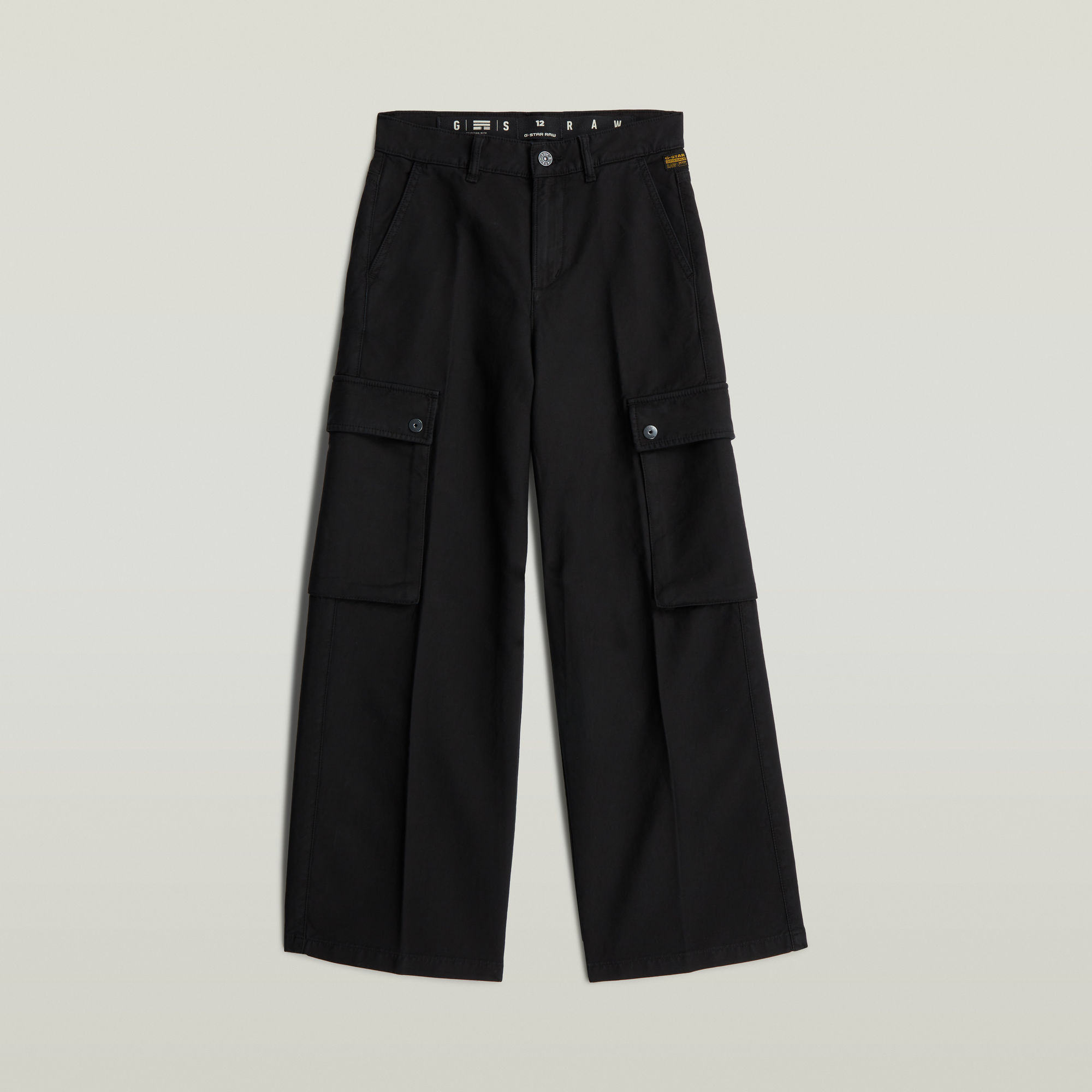 

High Waist Cargobroek voor meisjes - Zwart - meisjes