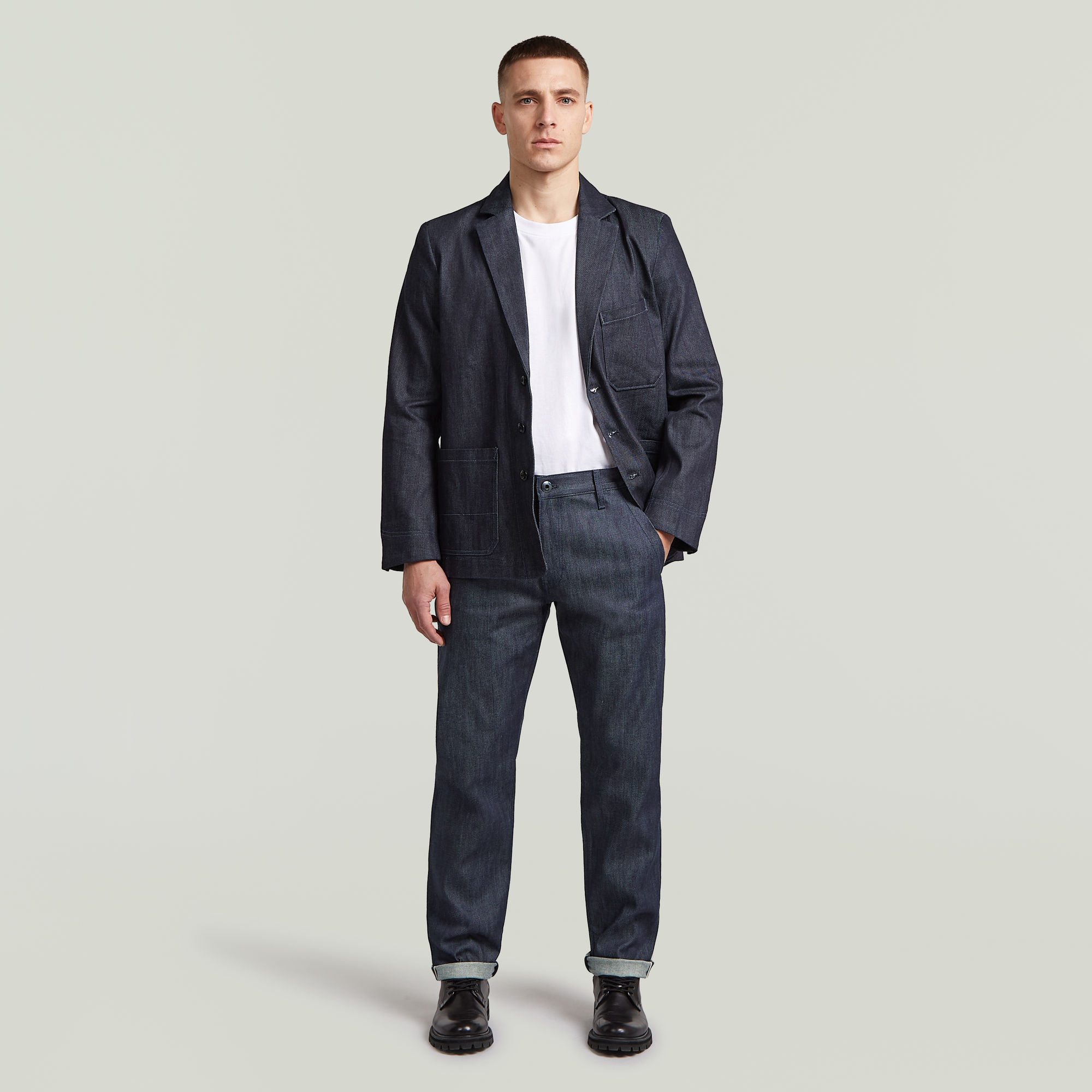 Thumbnail - Otto Correct Morry Chino Selvedge - Dunkelblau - Herren