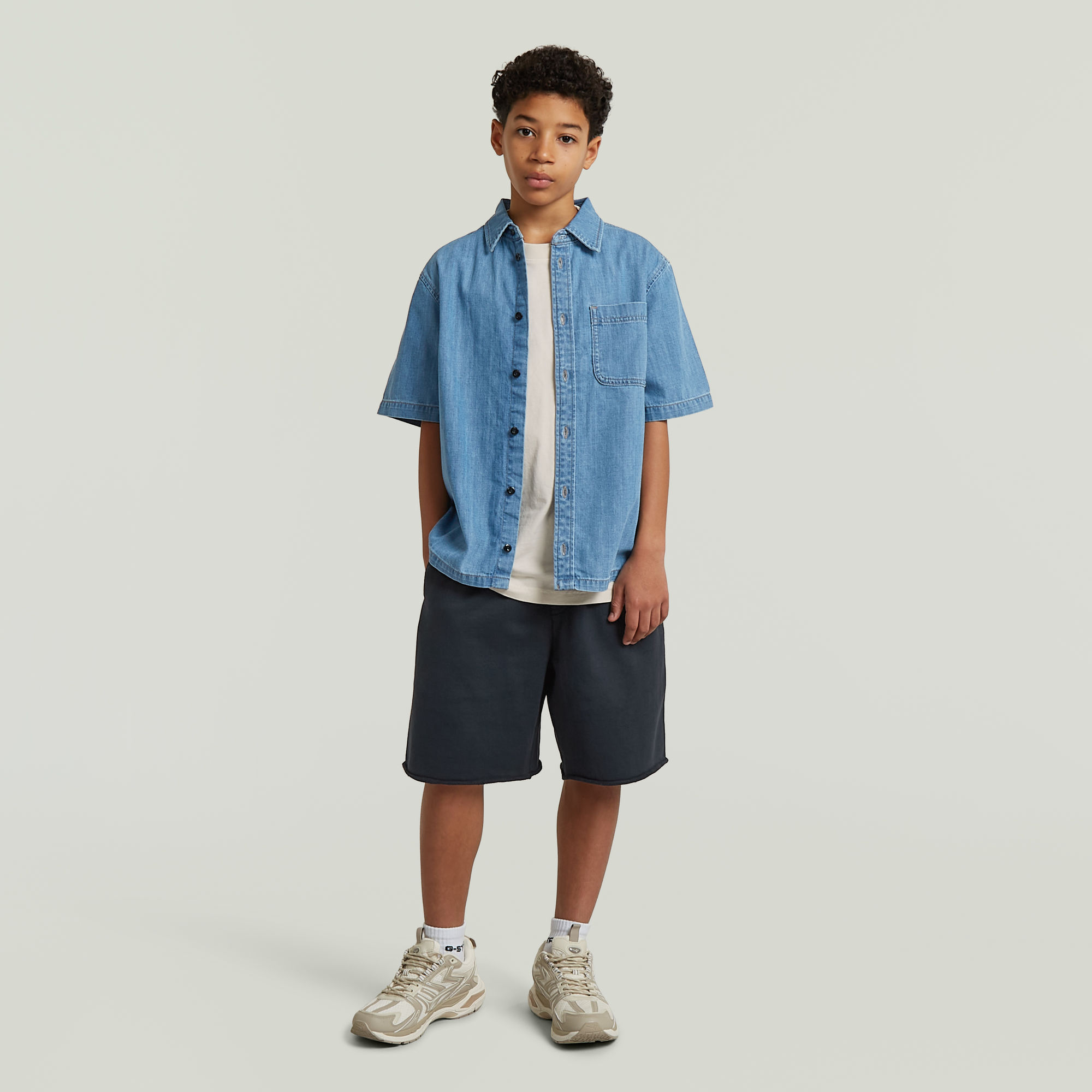 Thumbnail - Boys Basic Coll Shorts - Dunkelblau - jungen